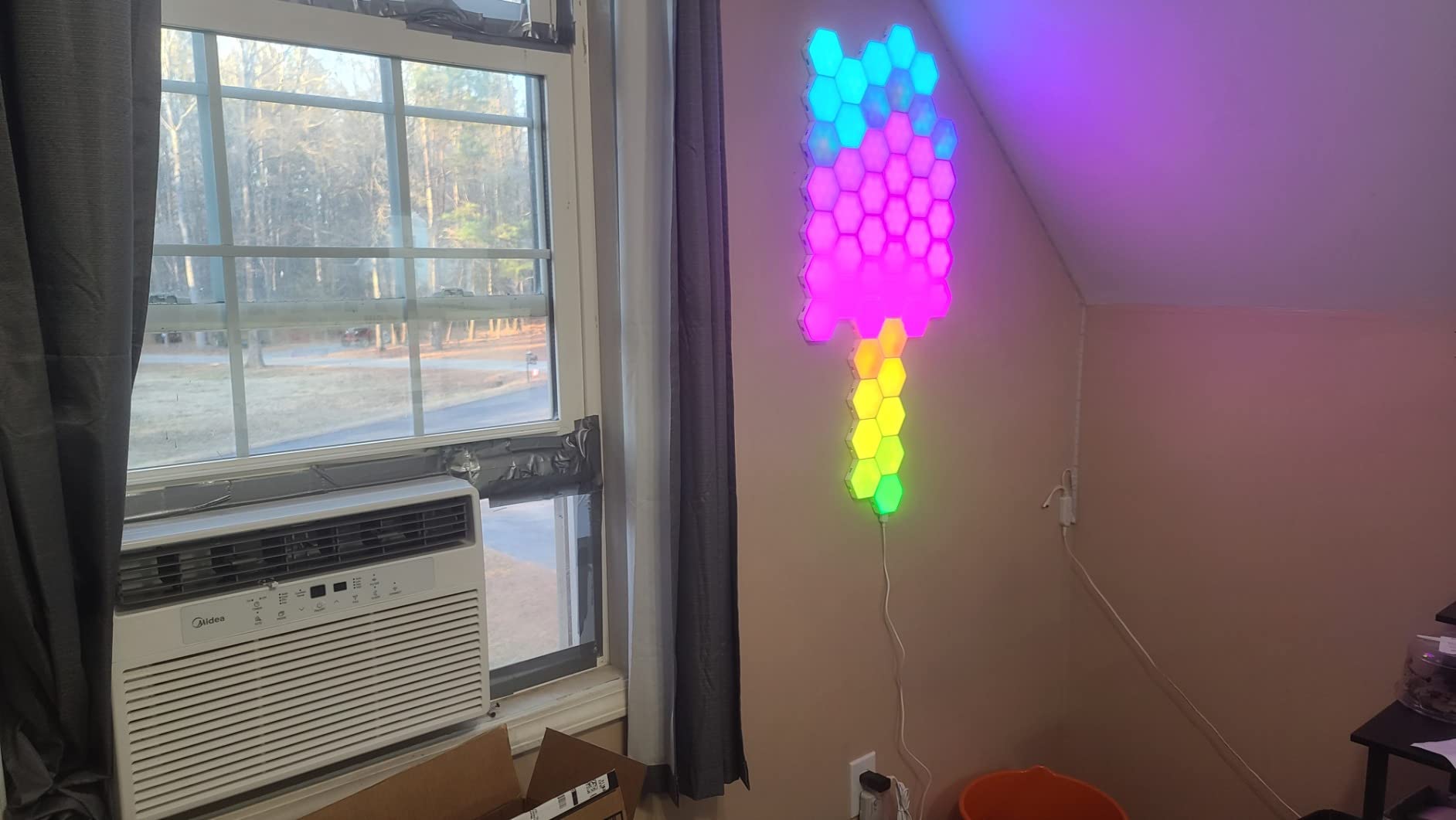 OJQ 8 Pack Hexagon Lights Wall RGB Panel Hexagonal Gaming Led Lights customer photo 1