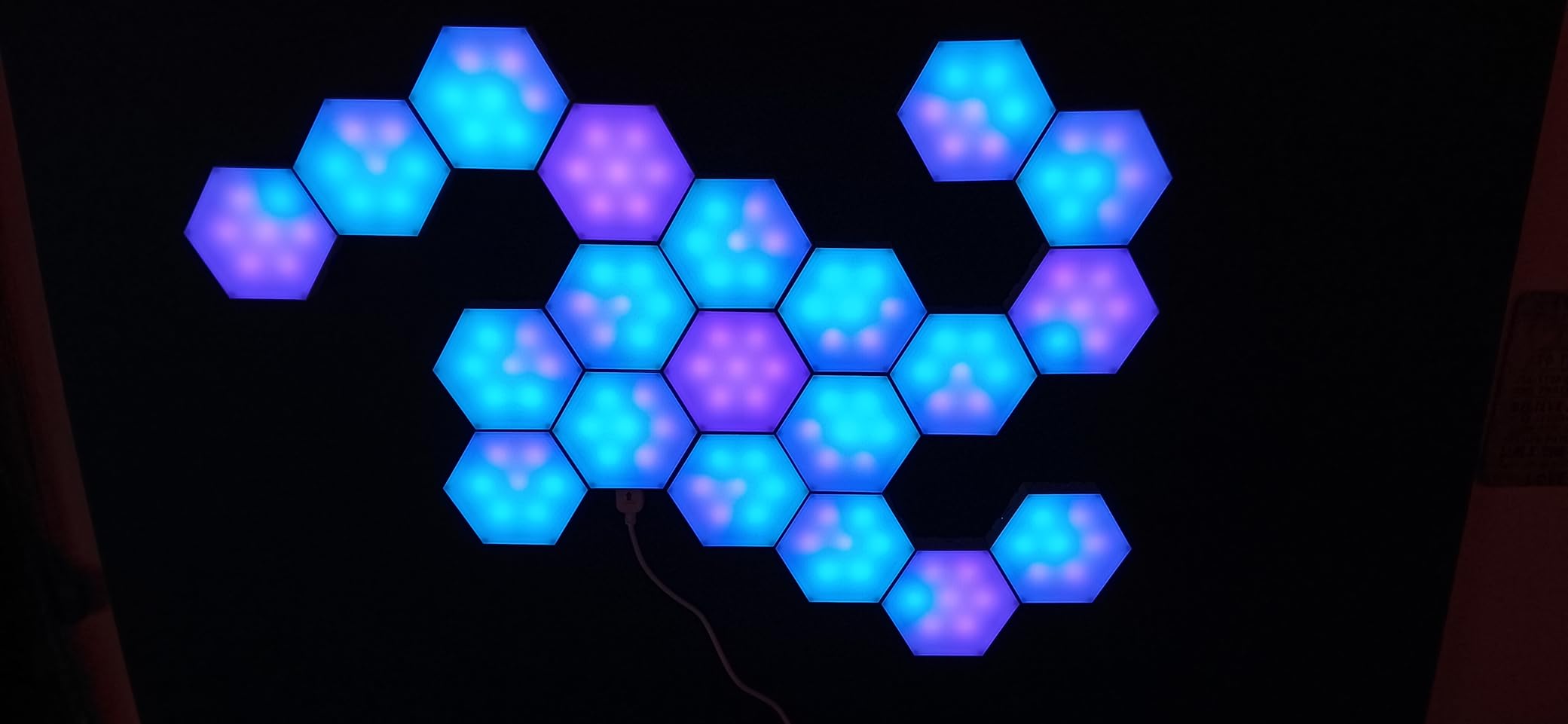 OJQ 8 Pack Hexagon Lights Wall RGB Panel Hexagonal Gaming Led Lights customer photo 2