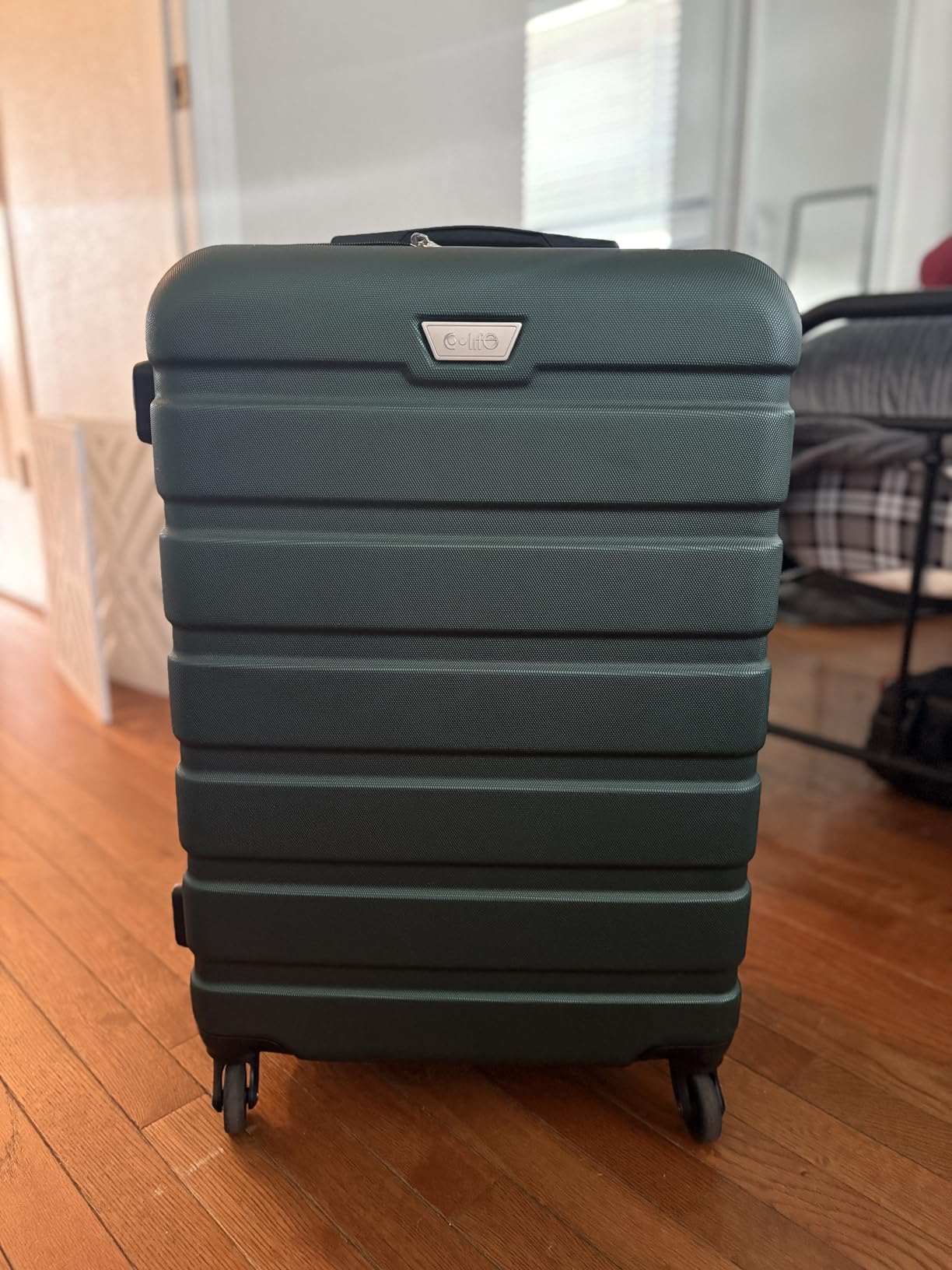 Coolife Luggage Set, 3 Piece Lightweight Durable Hardshell, Apricot White customer photo 2