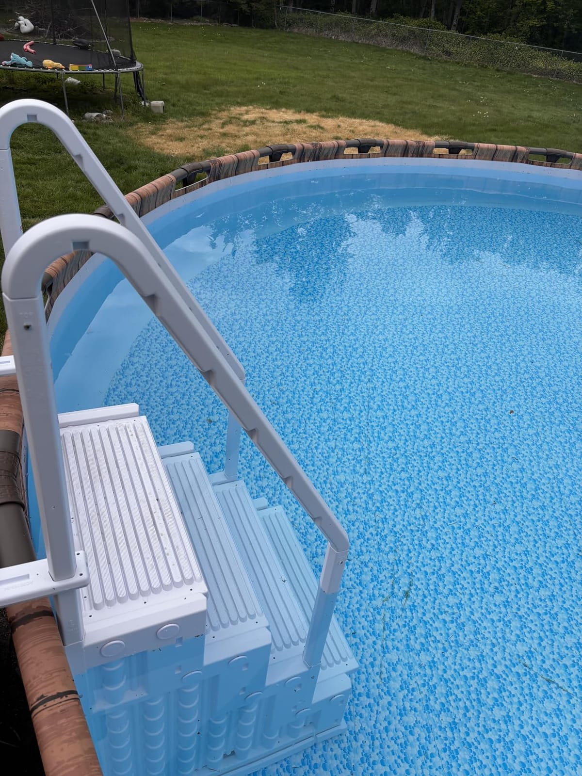 Aqua Select Everest in Pool Steps | White | for Above Ground Swimming Pools | Mount to Decks 48 to 54 Inches | Safety Stairs Capacity Up to 350 Pounds customer photo 2