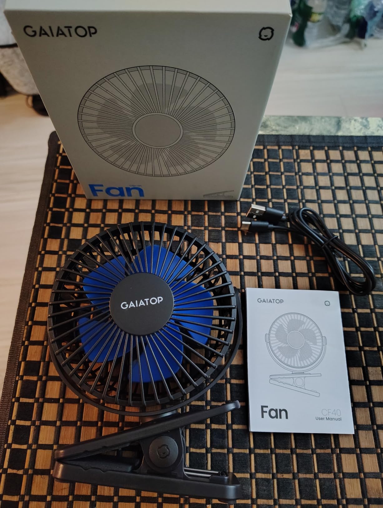 Gaiatop Portable Clip on Fan, Mini Personal Quiet Rechargeable Fan customer photo 1