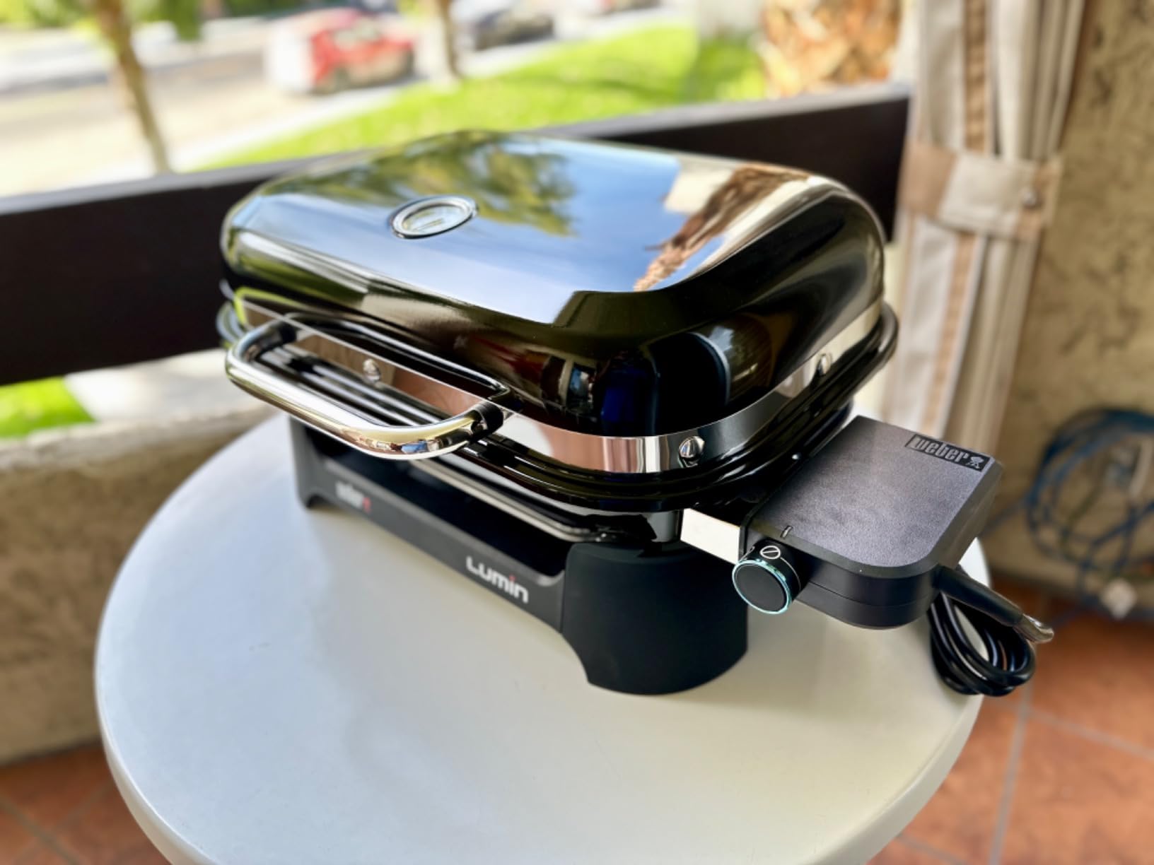 Weber Lumin Compact Portable Grill, Electric Grill, Outdoor Grill, Black customer photo 2