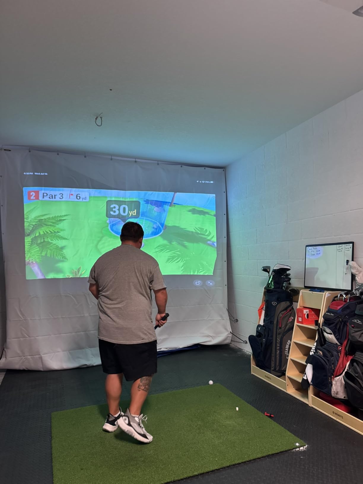 Golfguru Golf Mat, 5x4ft/5x5ft Dense Elite Golf Hitting Mats Practice with 10 Balls, 9 Tees, Heavy Duty Artificial Hitting Training Mat for Backyard Driving Chipping Indoor Outdoor Simulators customer photo 1