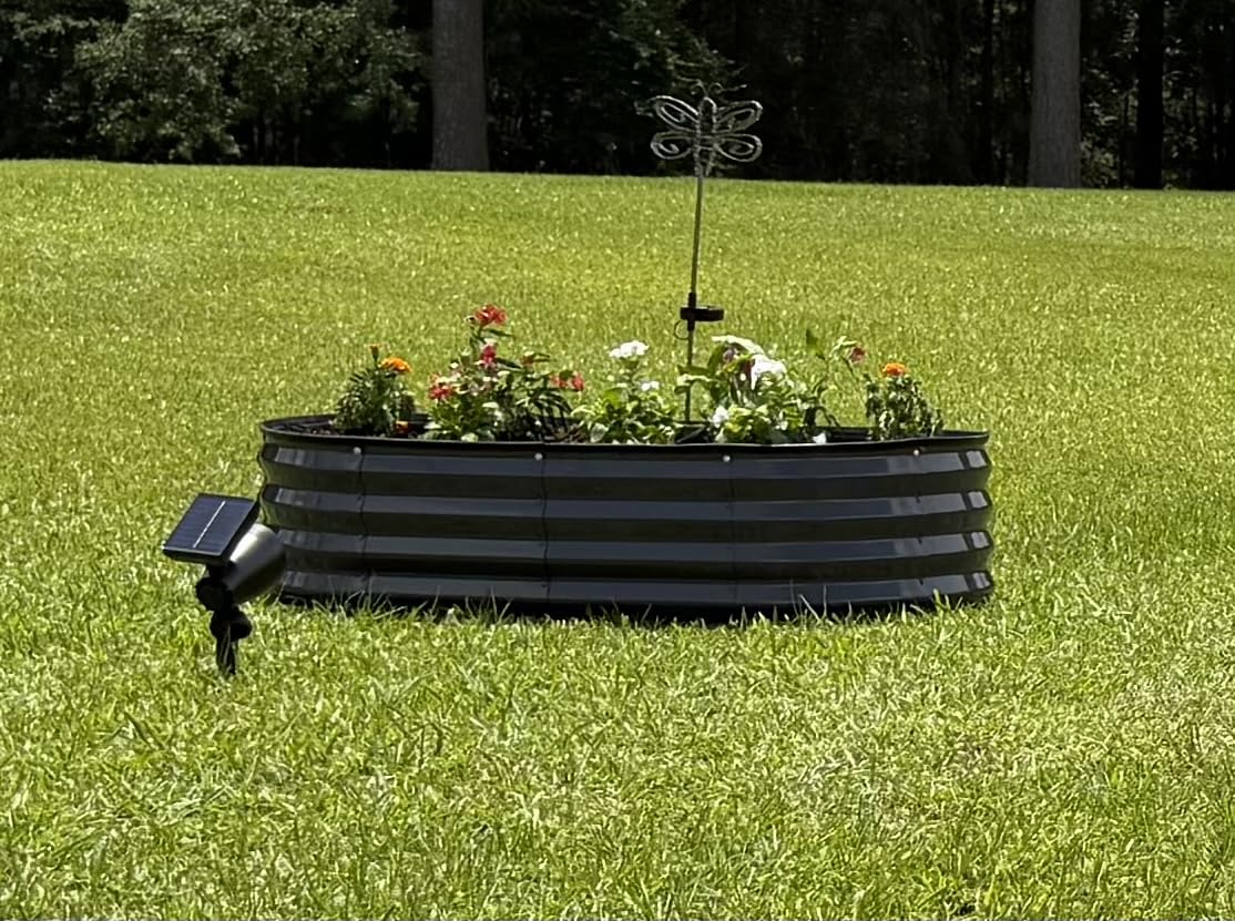 Plant & Plot Galvanized Raised Garden Beds Outdoor // 4×2×1 ft Planter Raised Beds for Gardening, Vegetables, Flowers // Large Metal Garden Box (Silver) // Patented Tool-Free Design customer photo 1