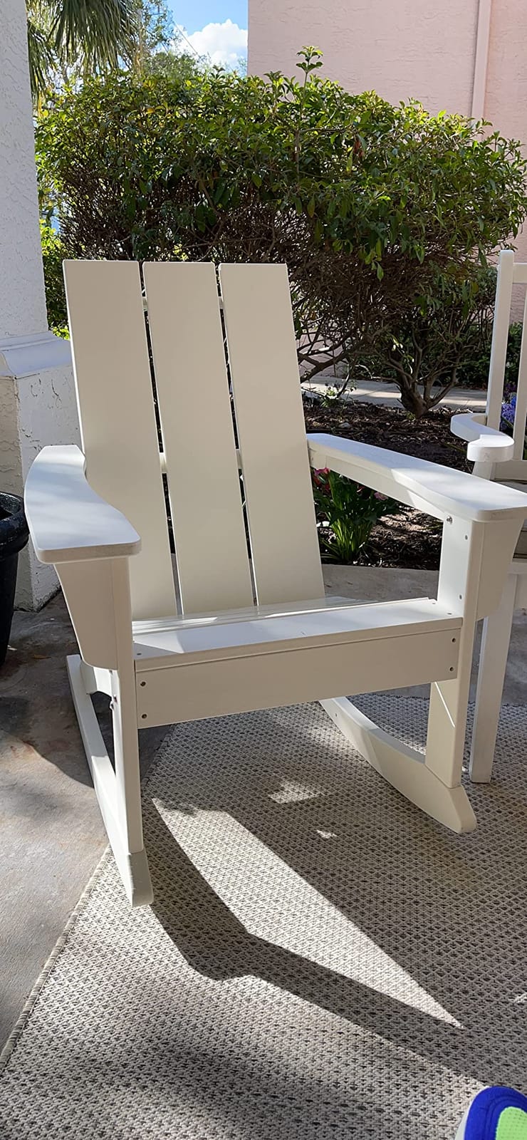 HDPE Laguna Outdoor Rocking Poly Adirondack Chair (Set of 2), Sand customer photo 2