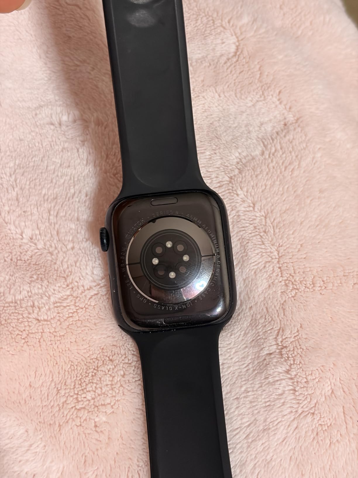 Apple Watch Series 8 [GPS + Cellular, 41mm] - Midnight Aluminum Case with Midnight Sport Band, M/L (Renewed) customer photo 2