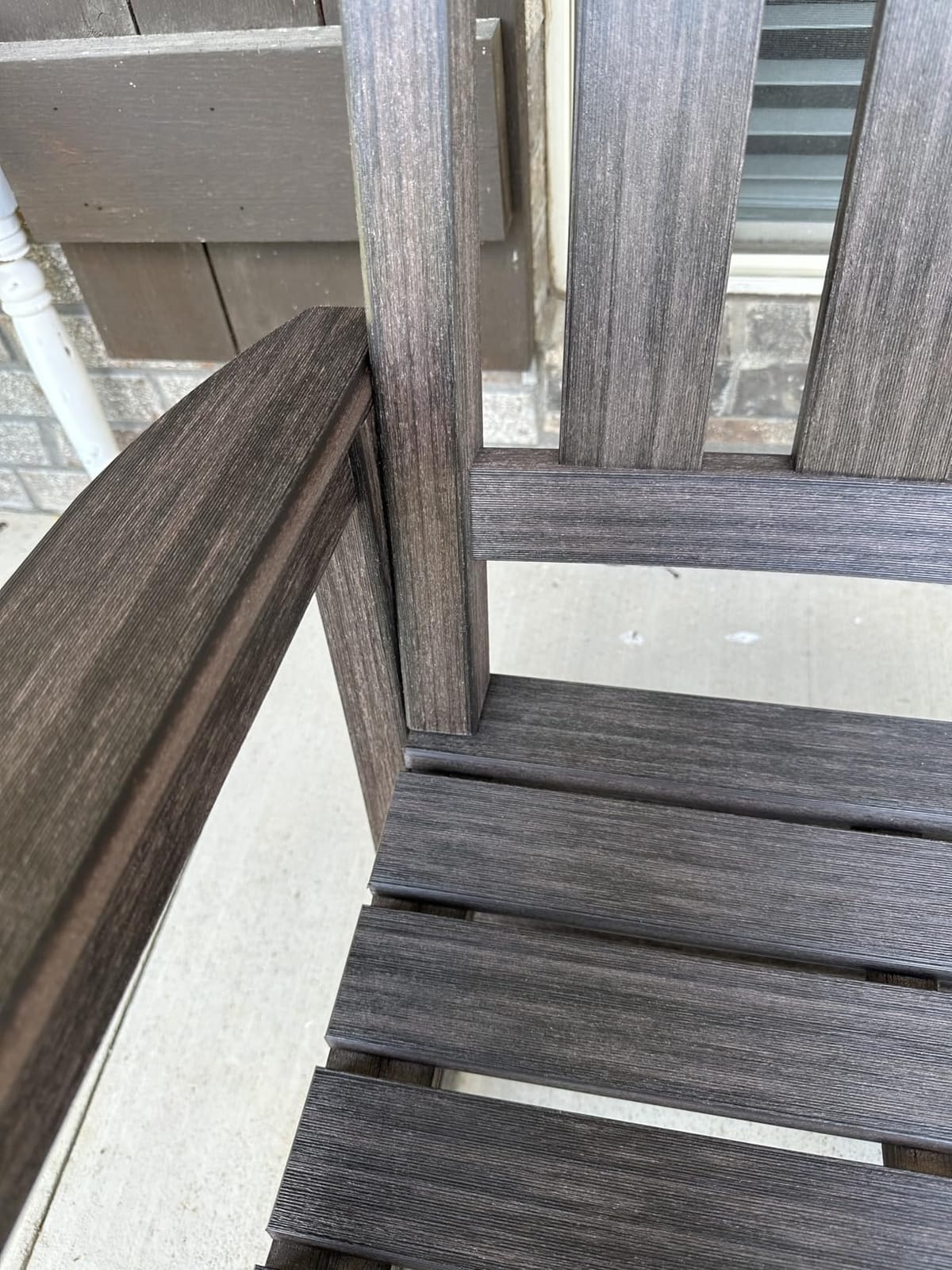 Oversized Outdoor Rocking Chair, Porch Rocker with High Back, Brown customer photo 1