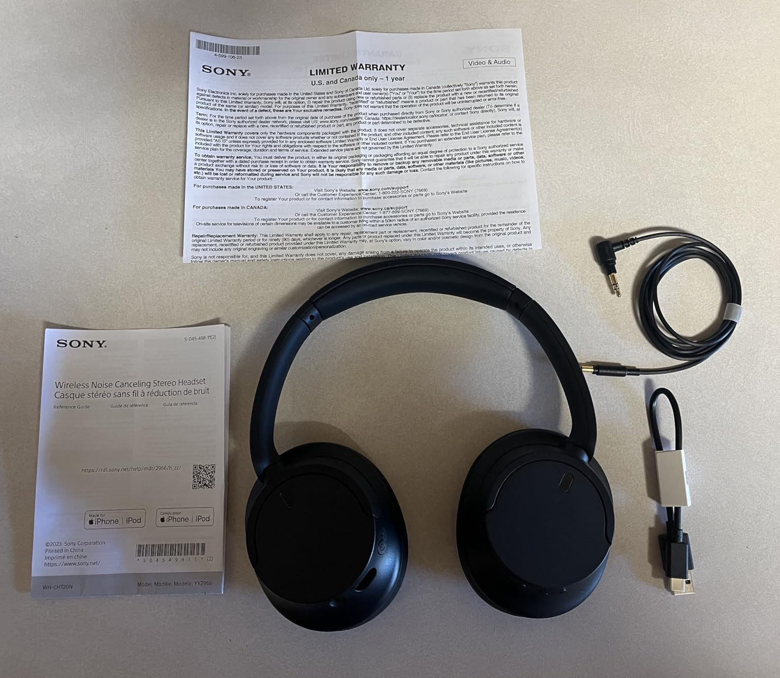 Sony WH-CH720N Wireless Noise Cancelling Over-Ear Headphones, White customer photo 1