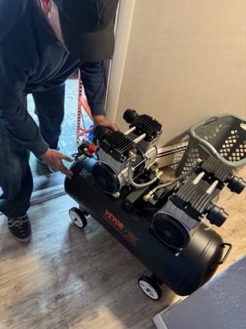 VEVOR 6.3 Gallon 2 HP Air Compressor, Max 116PSI, Oil Free Compressor Tank | Oil Free Compressor Tank for Auto Repair, Tire Inflation, Spray Painting, Woodwork Nailing, 3.35 CFM@90PSI, Quiet Operation customer photo 1