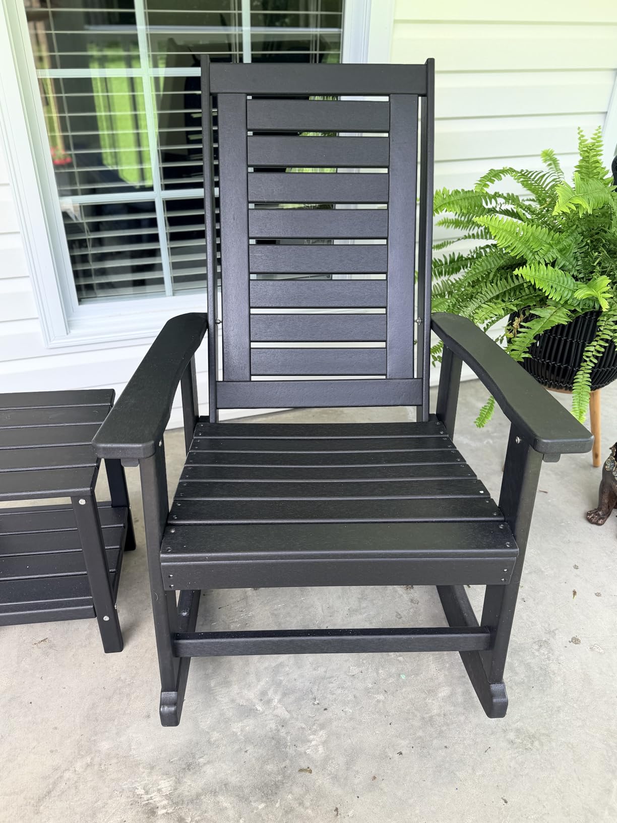 GREENVINES Oversized Outdoor Rocking Chairs Set of 2, HDPE Rocker, Blue customer photo 1