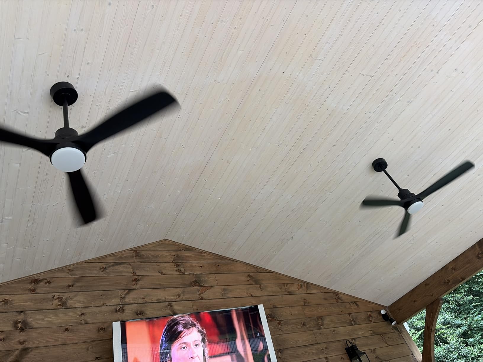 52 Inch Ceiling Fans with Lights and Remote, 3 Solid Wood Blades customer photo 2