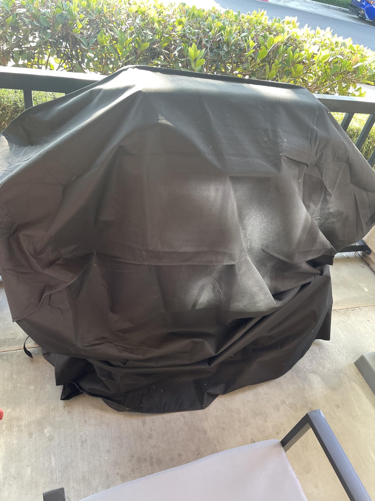 GrillTough Heavy Duty BBQ Grill Cover for Outdoor Grill, 58 Inch, Black customer photo 2