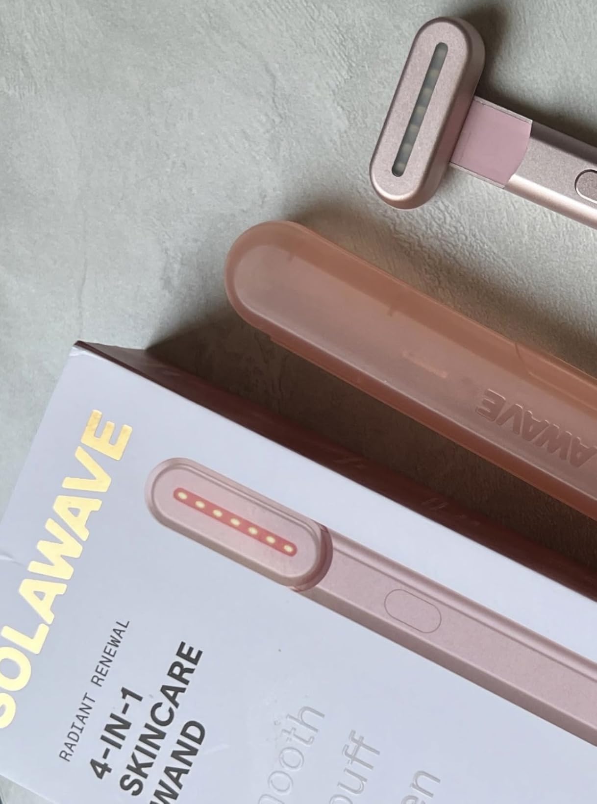 Solawave 4-in-1 Red Light Therapy Wand for Face & Neck (Rose Gold) customer photo 1