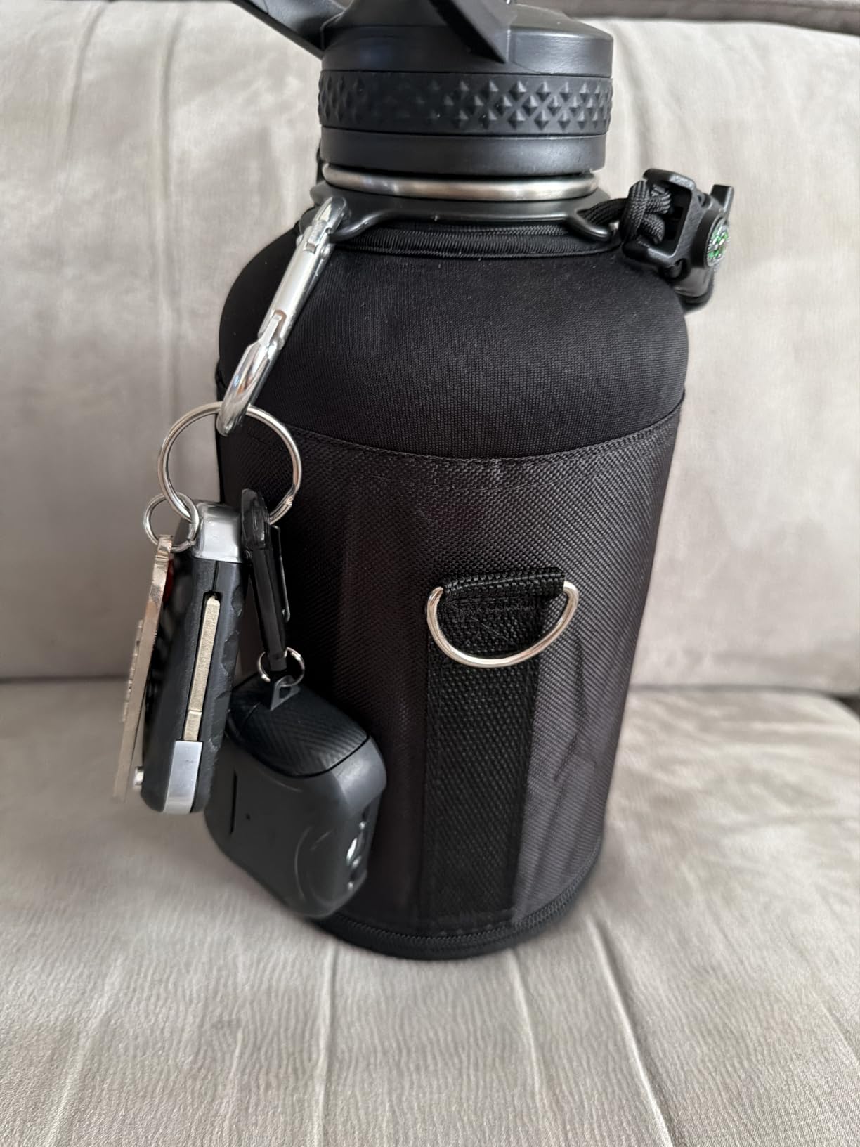 RAYMYLO One Gallon Water Bottle Insulated 128 oz, Stainless Steel | Triple Walled Vacuum (Cold for 48 Hrs), Leak Proof & Non-BPA, Large Water Flask Jug with Paracord Handle & Straw Spout Lids customer photo 2