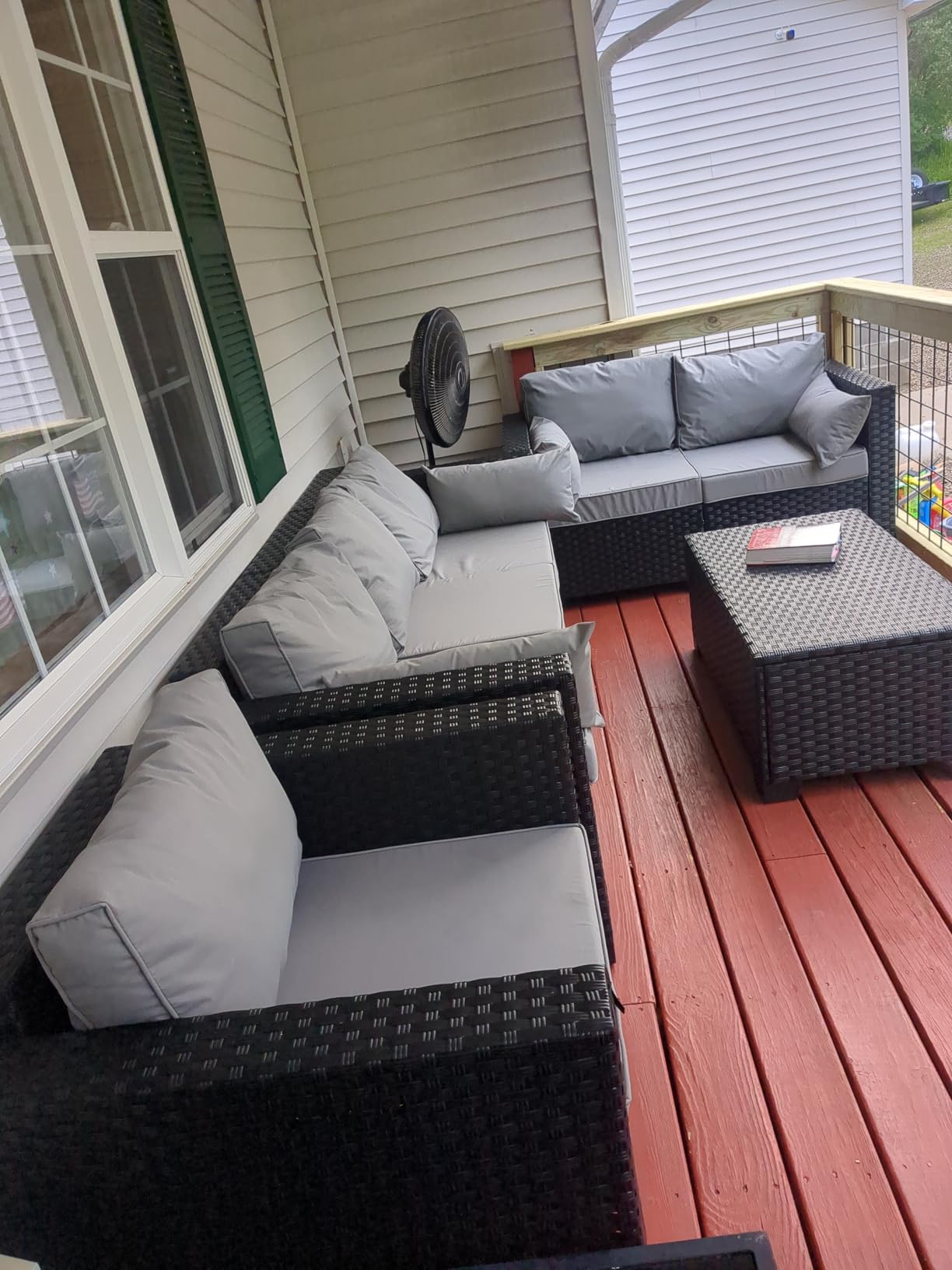 Rattaner 6 Pcs Outdoor Furniture Sets Patio Furniture Set with 45