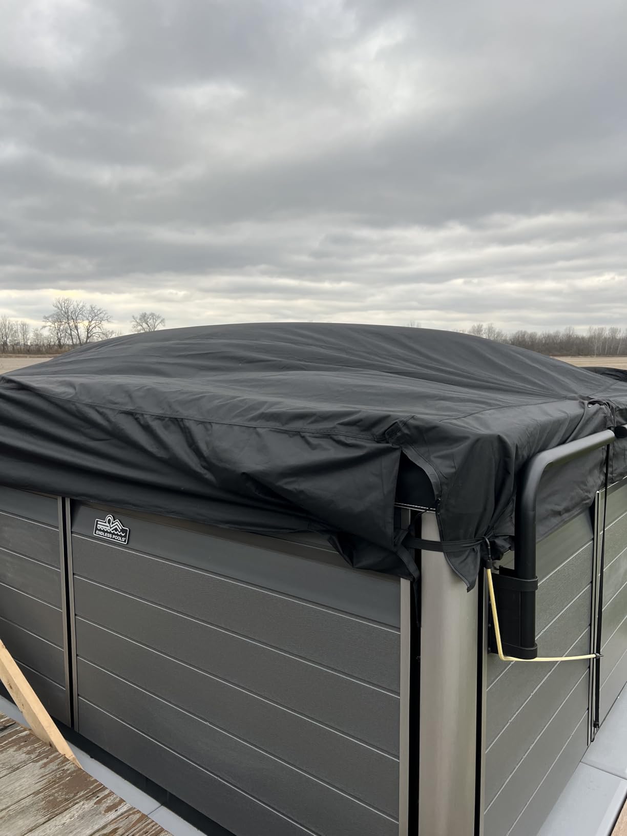 iBirdie Outdoor Waterproof Hot Tub SPA Cover 85 x 85 inch 7 x 7 ft customer photo 2