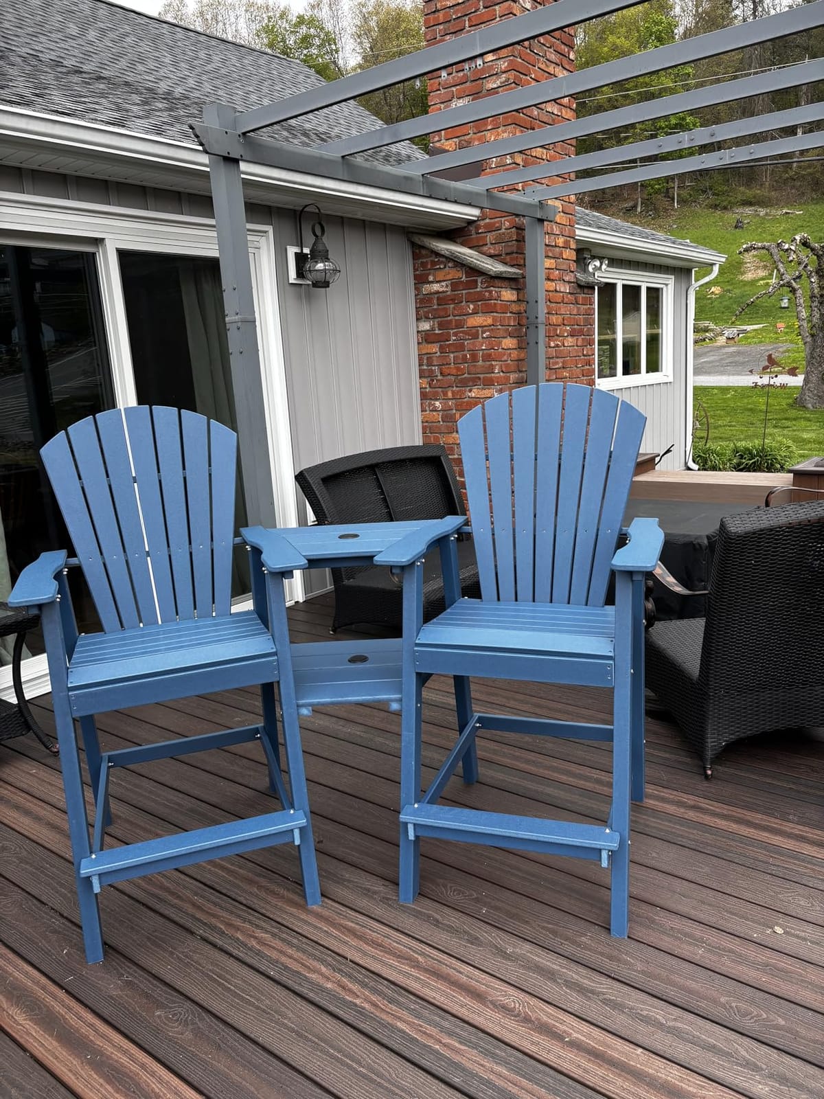 FOOWIN Tall Adirondack Chairs Set of 2 with Double Connecting Trays customer photo 1