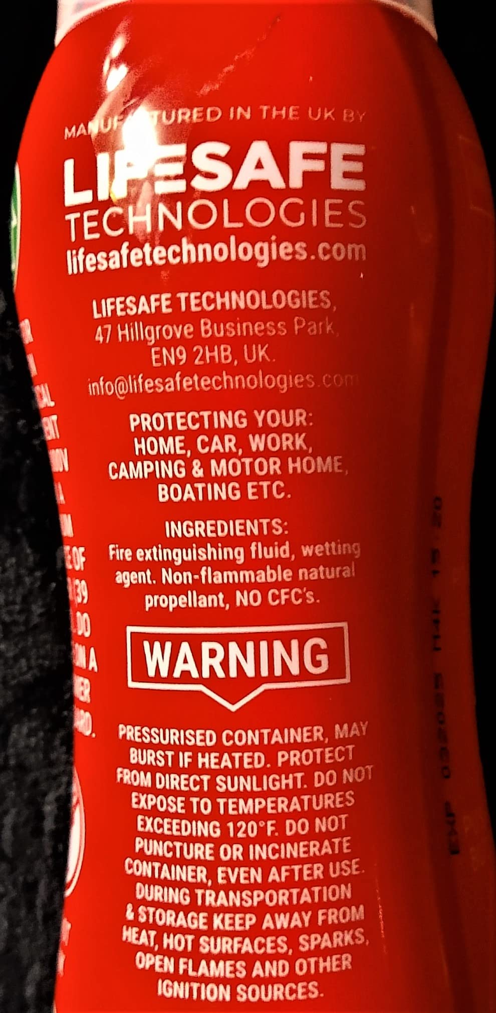 LifeSafe Technologies StaySafe All-in-1 Portable Fire Extinguisher, Compact Fire Spray Easy to use on 10 Types of Fires, Non-Toxic & Eco-Friendly customer photo 1
