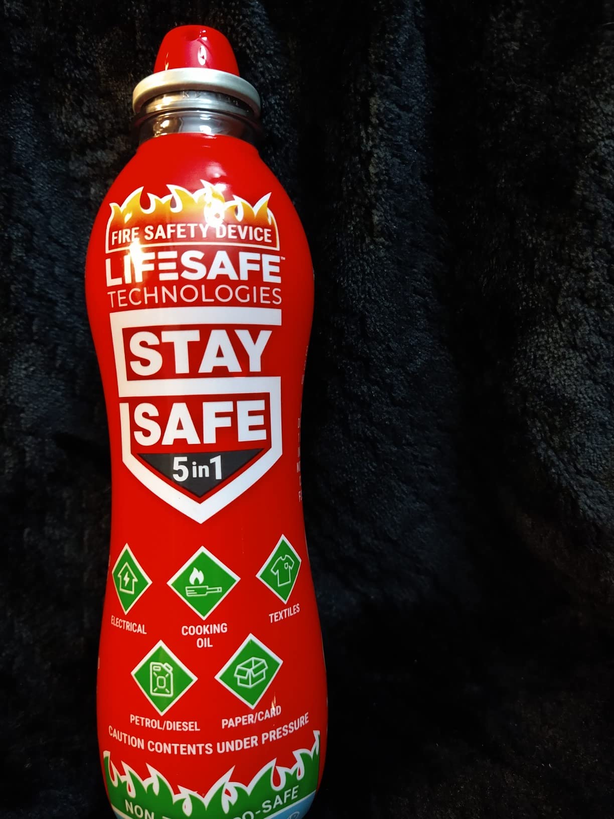 LifeSafe Technologies StaySafe All-in-1 Portable Fire Extinguisher, Compact Fire Spray Easy to use on 10 Types of Fires, Non-Toxic & Eco-Friendly customer photo 2