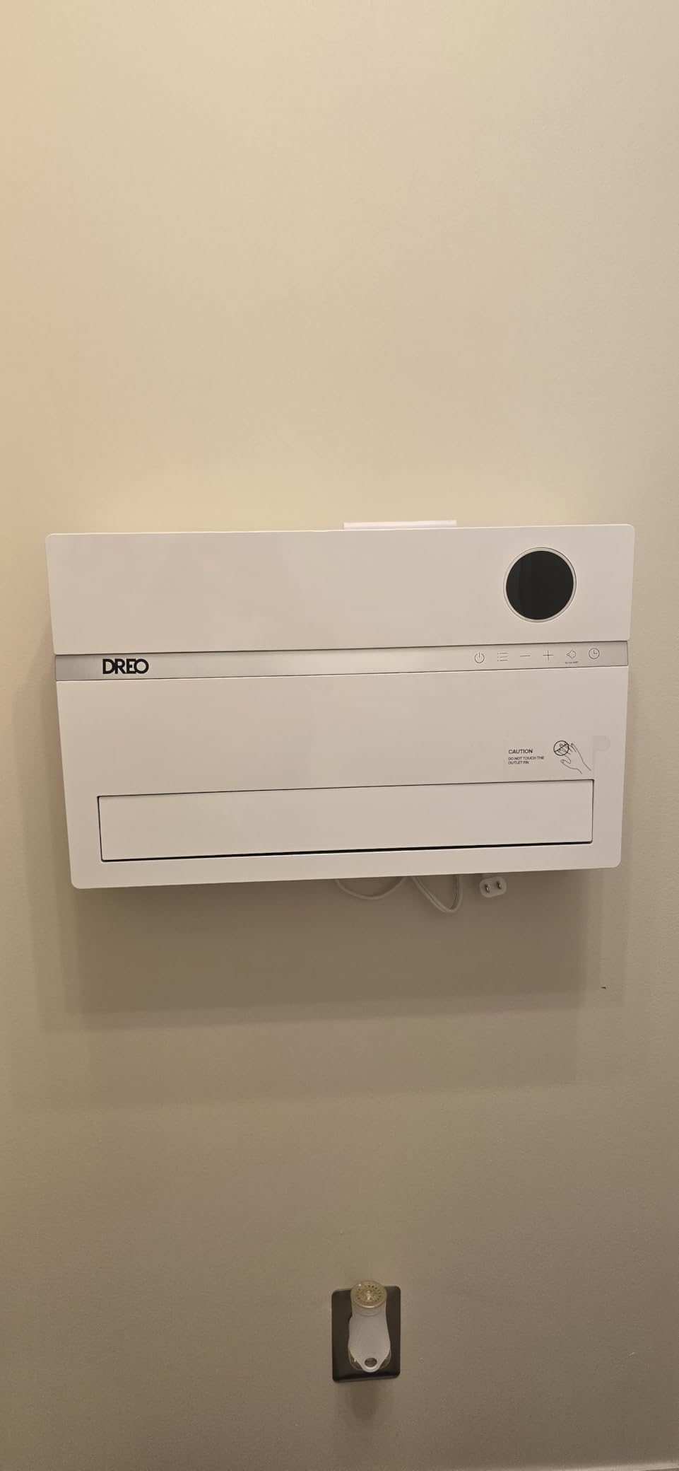 DREO Smart Wall Heater, 1500W Space Heater for Bedroom, White, Standard | Remote, 120° Oscillation, ECO, Adjustable Thermostat, 24H Timer, Easy-Mount Heater for Indoor Use, Works with Alexa, Office customer photo 1