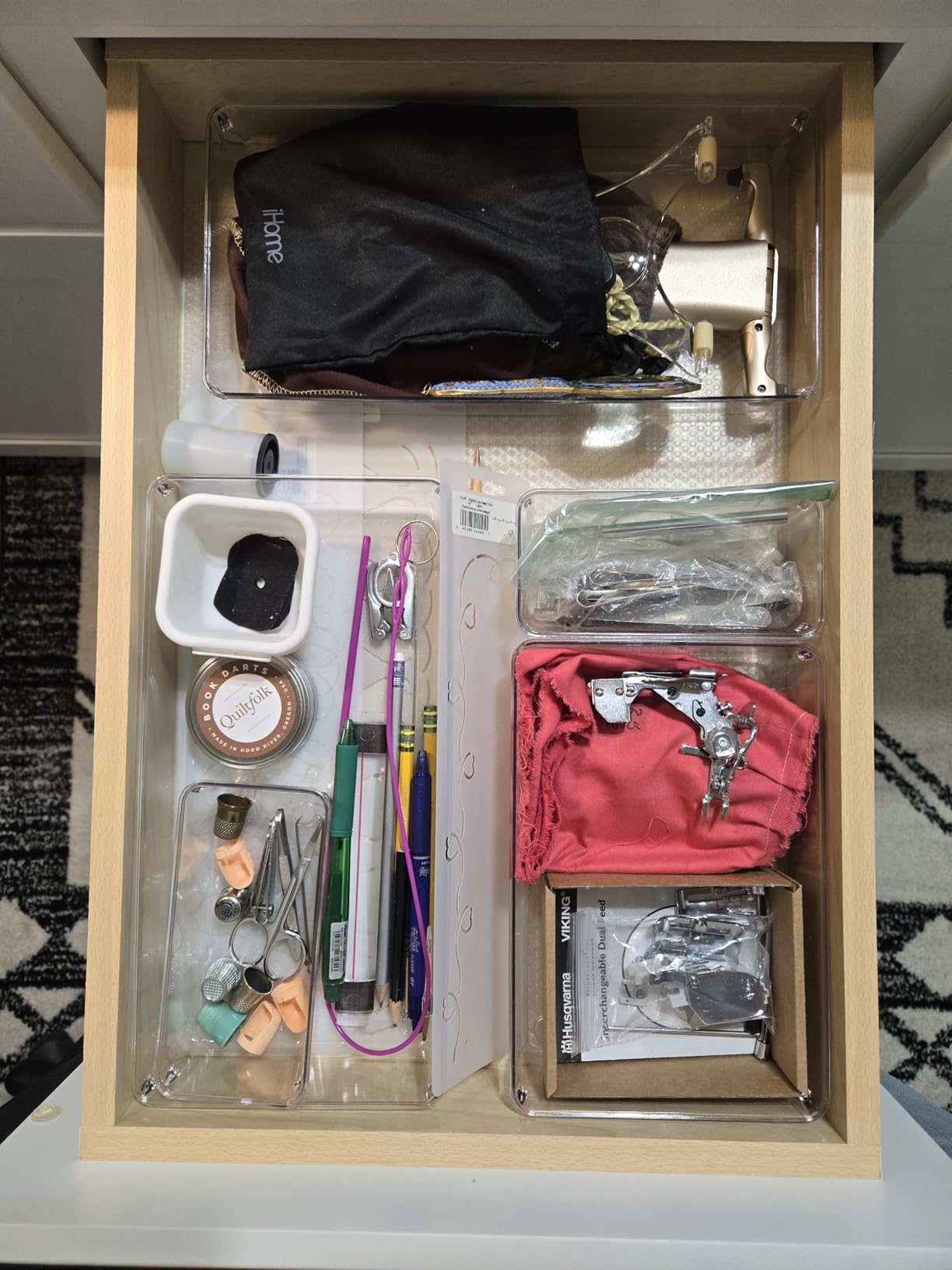 6 Pack Large Clear Plastic Drawer Organizer Trays, Acrylic Kitchen Drawer Organization and Storage Dividers, Non-Slip Storage Bins for Makeup, Kitchen Utensils, Bathroom, Jewelries and Office Desk customer photo 2