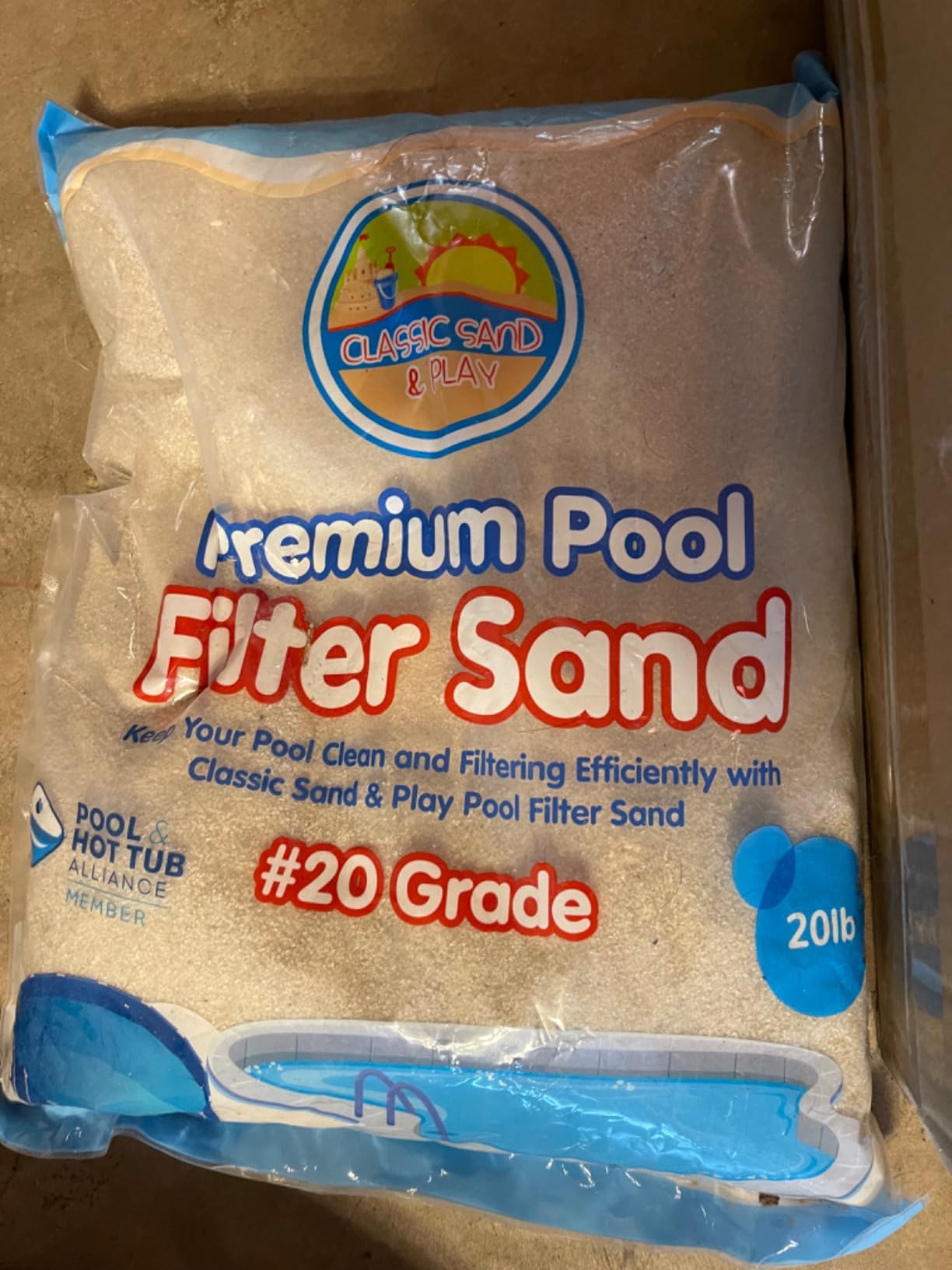 CLASSIC SAND & PLAY Swimming Pool Filter Sand for Above & Inground Pools, 40 lbs, Supports Residential and Commercial Filtration Systems, Premium Efficient Silica, No Clogging or Clumping, #20 Grade customer photo 2