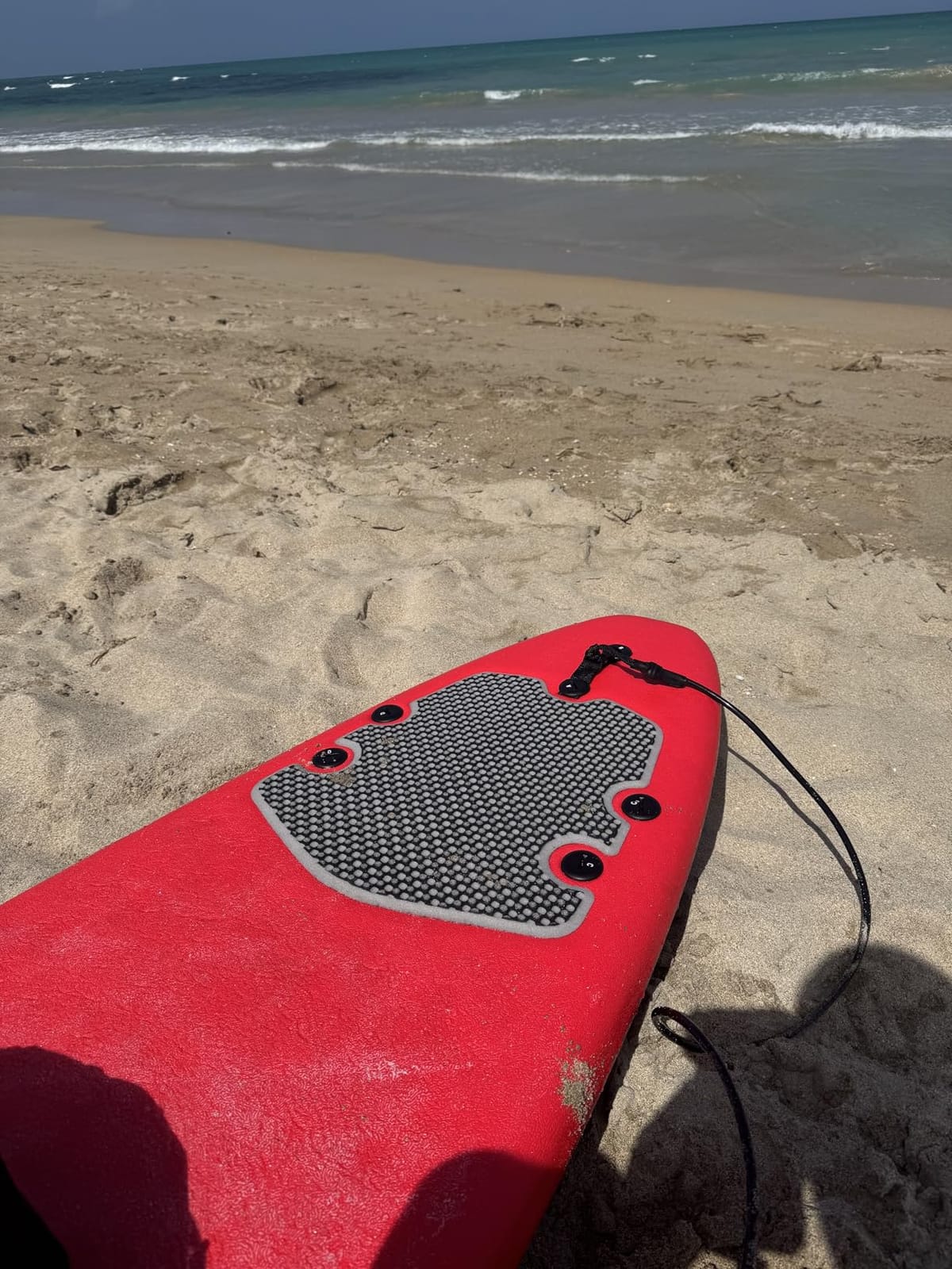 Bloo Tide 8ft Surfboard Soft top Red with Blue Wavizm Design Bottom Graphic customer photo 2