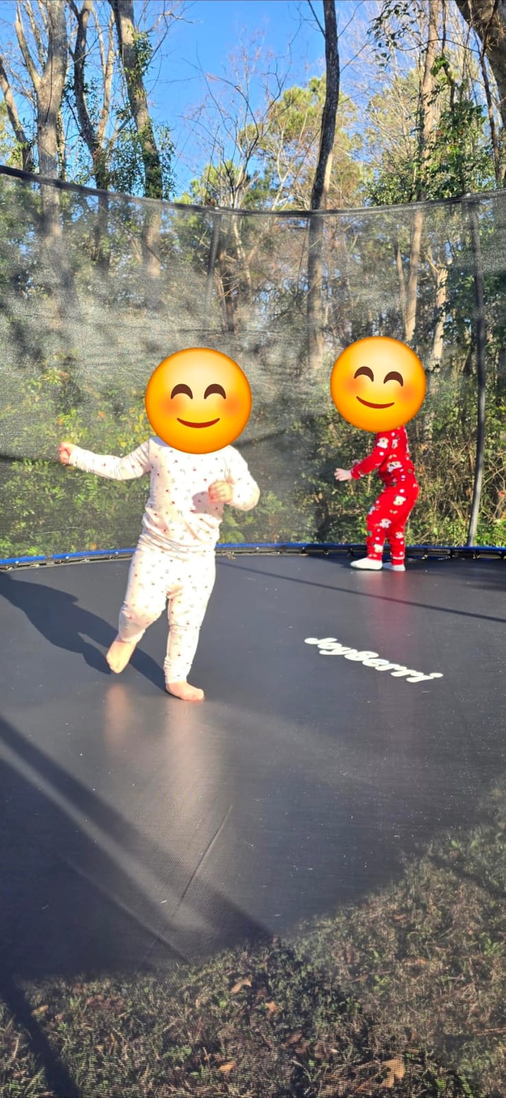 JoyBerri Outdoor Trampoline – with LED Lights, Net, Ladder, ASTM Certified customer photo 2