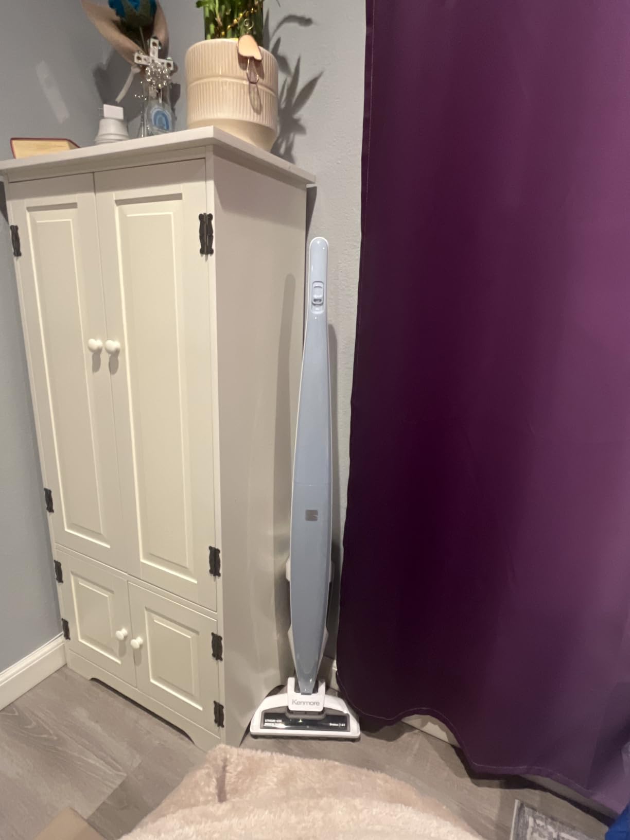 Kenmore DS1020 16V Cordless Stick Vacuum Lightweight 2-in-1 Handheld | LED Headlight with 2-Speed Power Control for Hardwood Floor, Carpet & Pet Hair, Gray-Blue customer photo 2