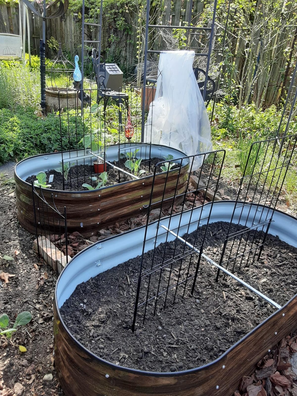 SnugNiture Galvanized Raised Garden Bed, 4x2x1ft Oval Metal Planter Box for Planting Outdoor Plants Vegetables customer photo 1