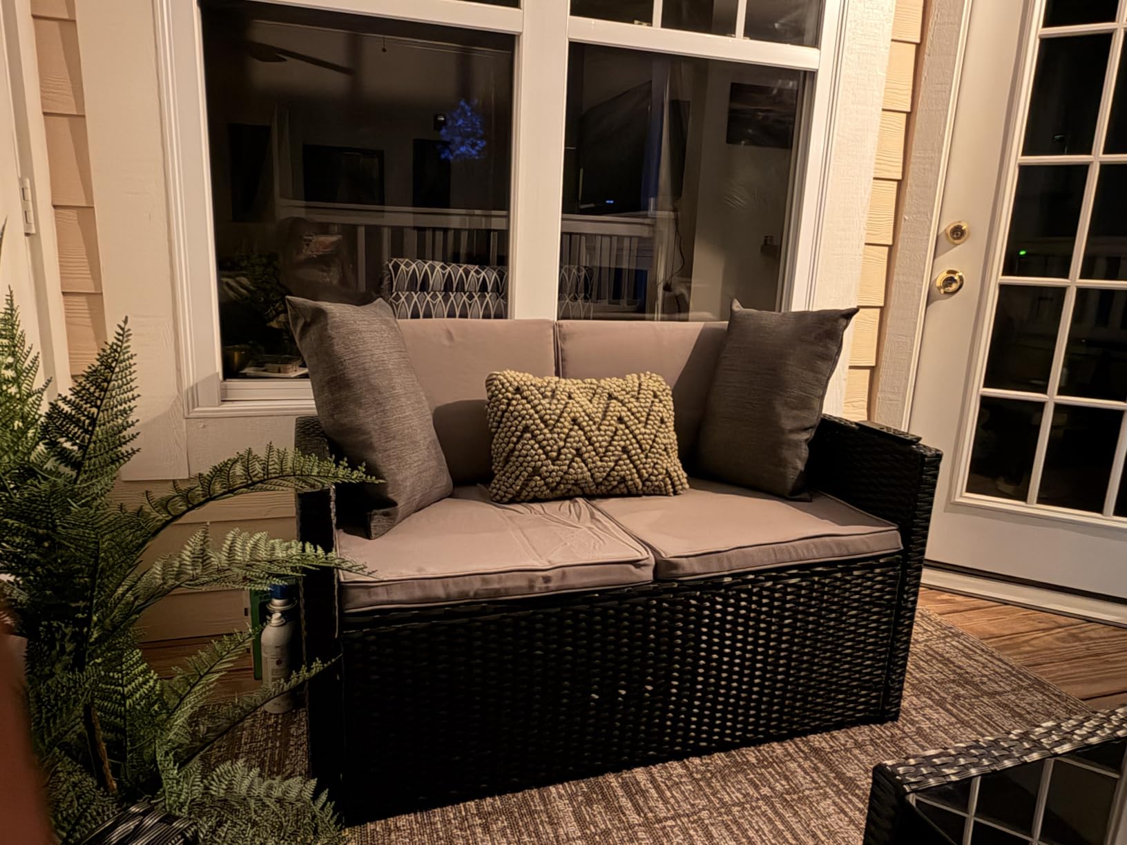KROFEM 8 Piece Patio Furniture Set, Outdoor Modular Conversation Set customer photo 1