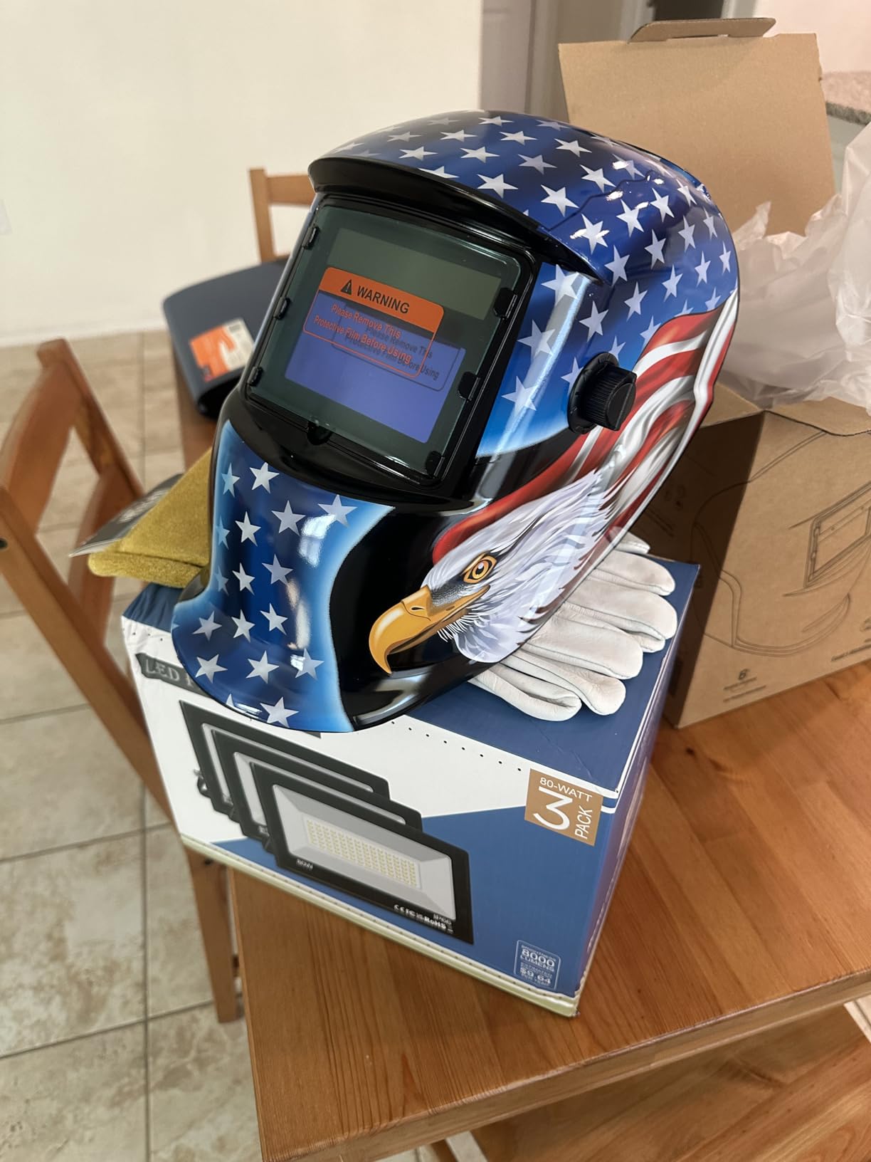 Welding Helmet Auto Darkening : BESTCLUB True Color Solar Powered Hood with Adjustable Shade Range 4/9-13 for Mig Tig Arc Welder Mask customer photo 1