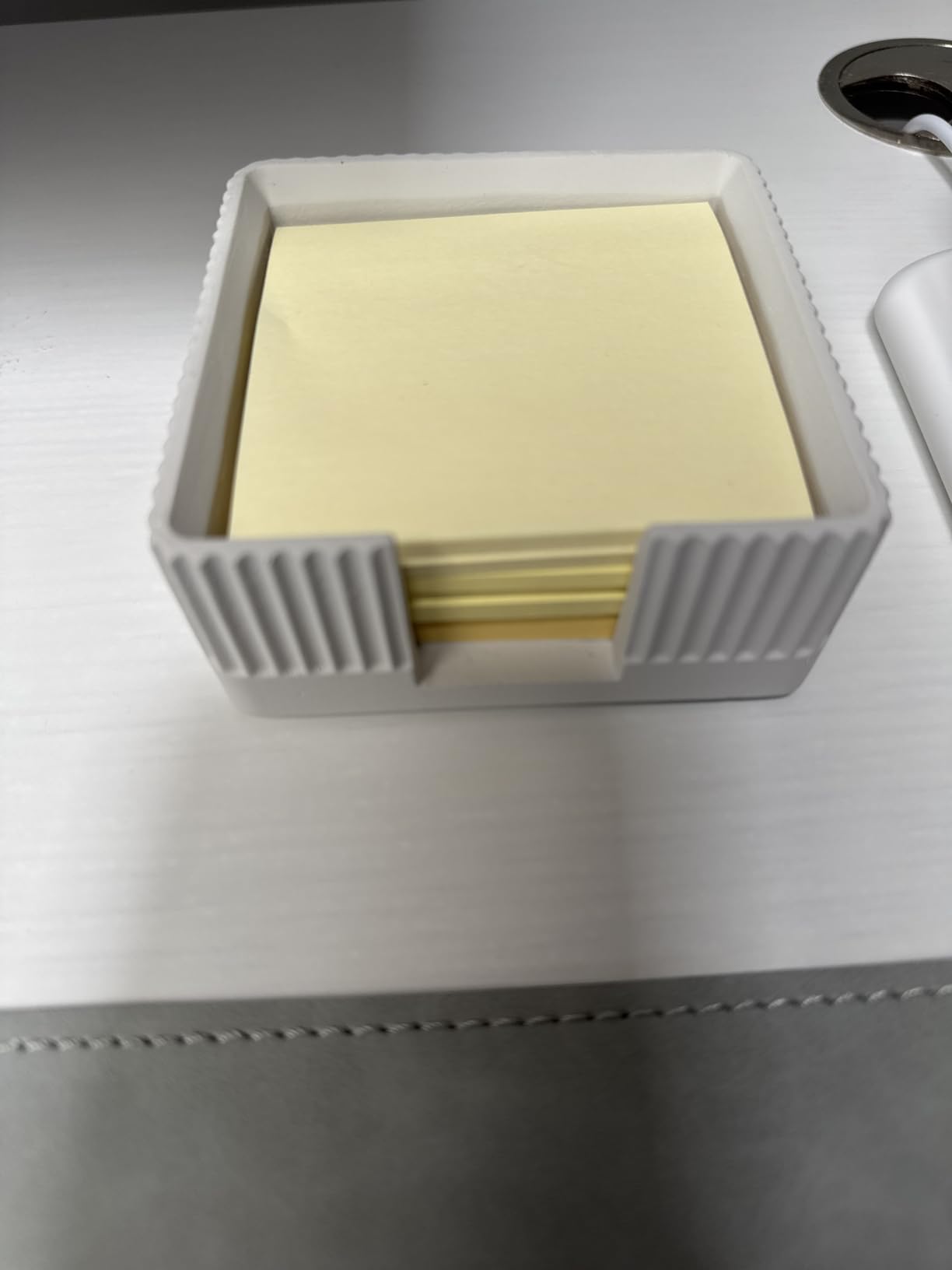 Aesthetic Desk Organizer Set of 3 - Sturdy Concrete Office Accessories | For Women or Men - Set Includes Pen Holder, Paperclip Storage and Sticky Note Holder to Enhance Any Office Decor customer photo 2