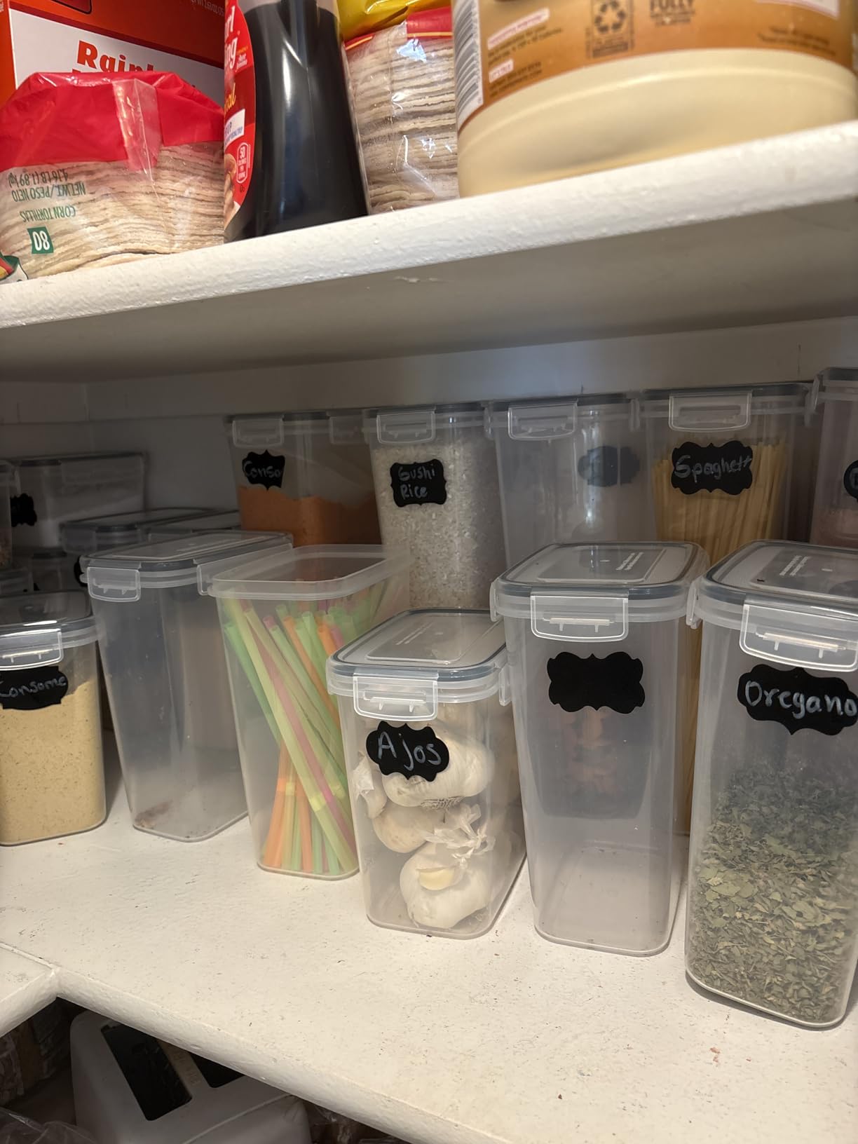 KEMETHY Airtight Food Storage Containers with Lids, 24 PCS, BPA-free | For Cereal, Flour, Sugar, Pasta, Multiple Sizes, Universal Lids, Graduated Scale, Dishwasher Safe, Includes Labels & Marker customer photo 1