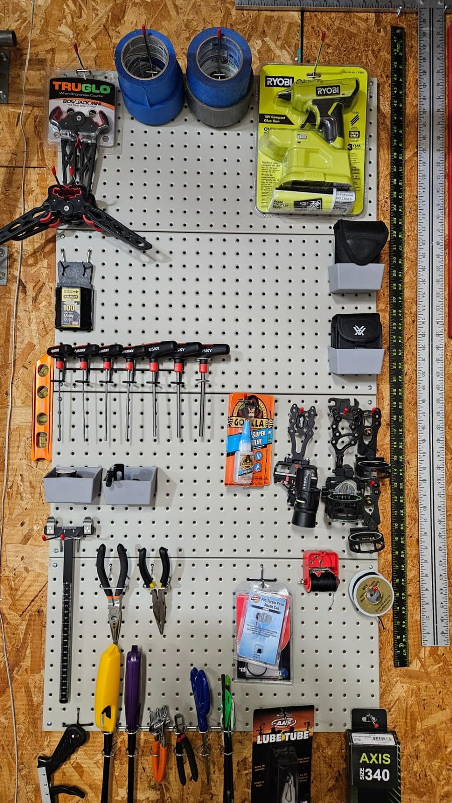 Pegboard Smith 48x24 inch Black Metal Pegboard Kit for Wall Organization with Hooks, Garage Storage Bins, and Utility Tool Board, Efficient Tool Organizer Peg Board customer photo 2