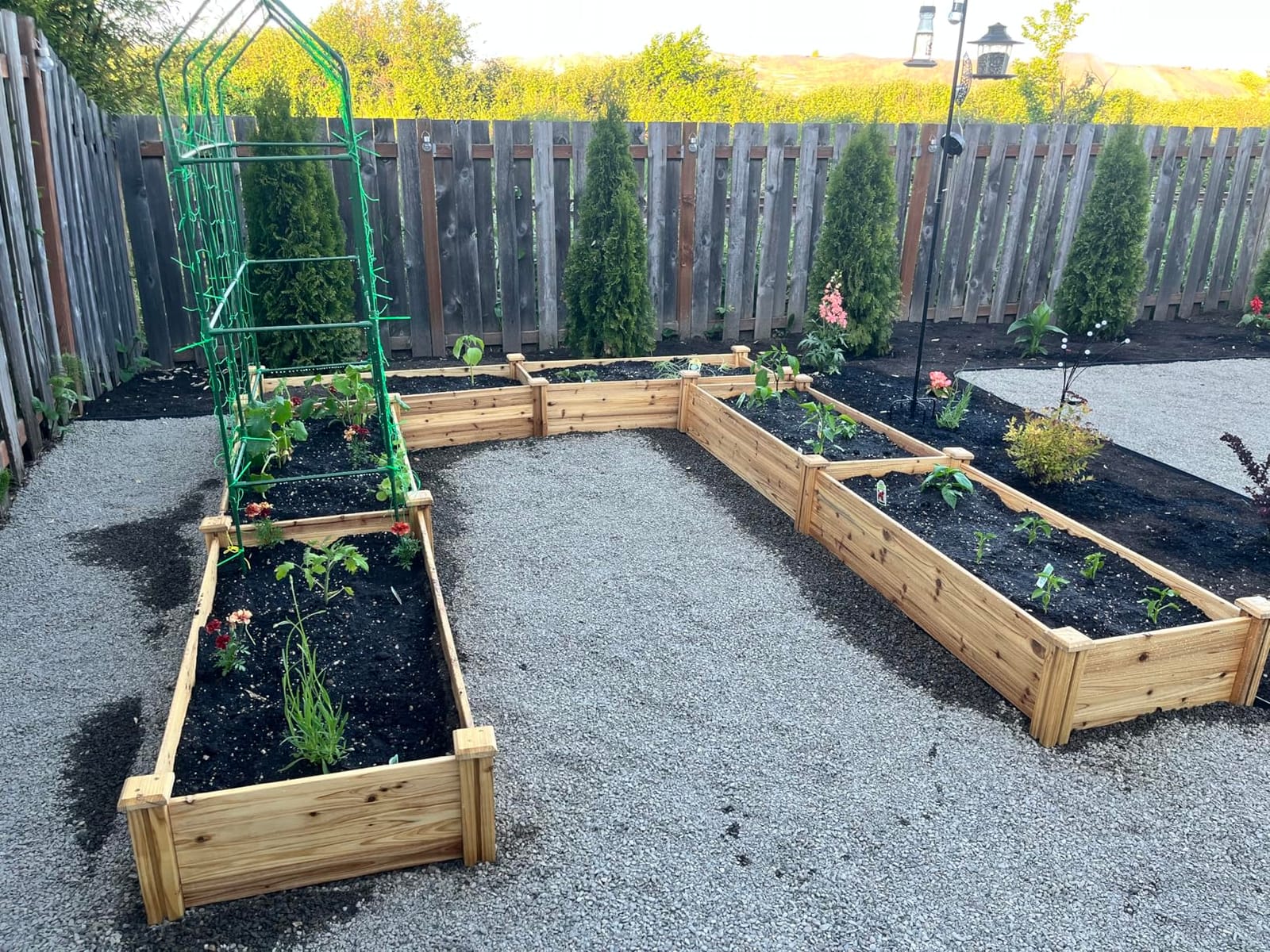 Yaheetech Raised Garden Bed Planter Box for Vegetables Growing, Dark Brown customer photo 2