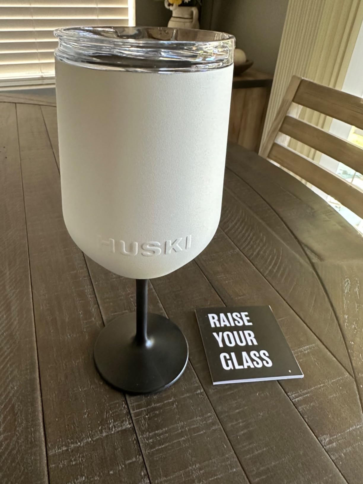 Huski Wine Tumbler 2.0 | NEW | Award-winning Design with Detachable Stem | Premium Stainless Steel Wine Glass with Lid | Triple Insulated Tumbler | 12oz Capacity | Great Gift (Brushed Stainless) customer photo 1