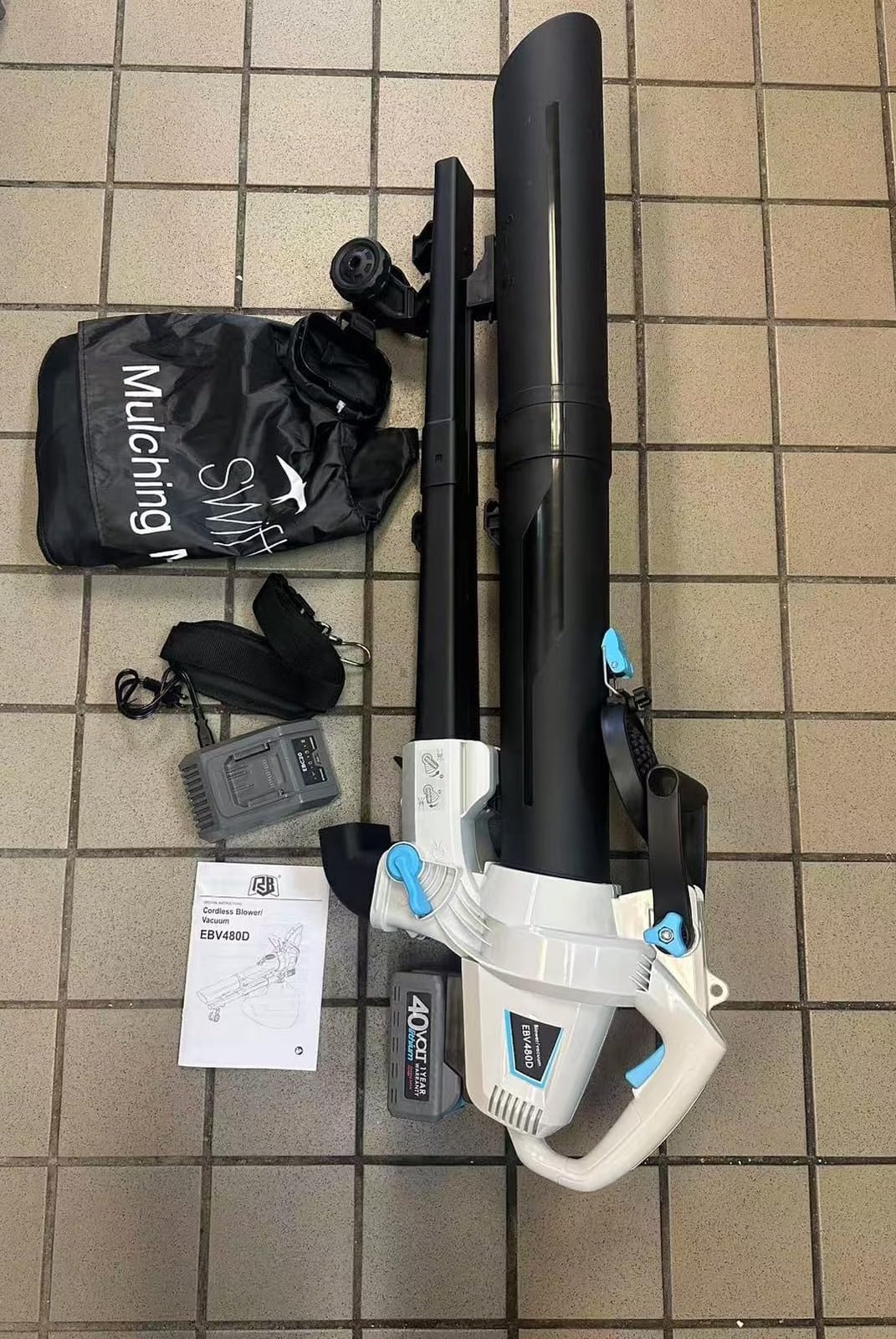 RB 40V Cordless Leaf Blower Vacuum Combo with 4Ah Battery & Fast Charger customer photo 2