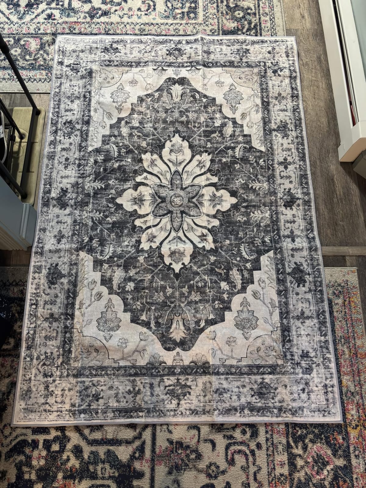 RELEANY Washable Area Rug, Small 2'x3', Brick/Brown/Green customer photo 2