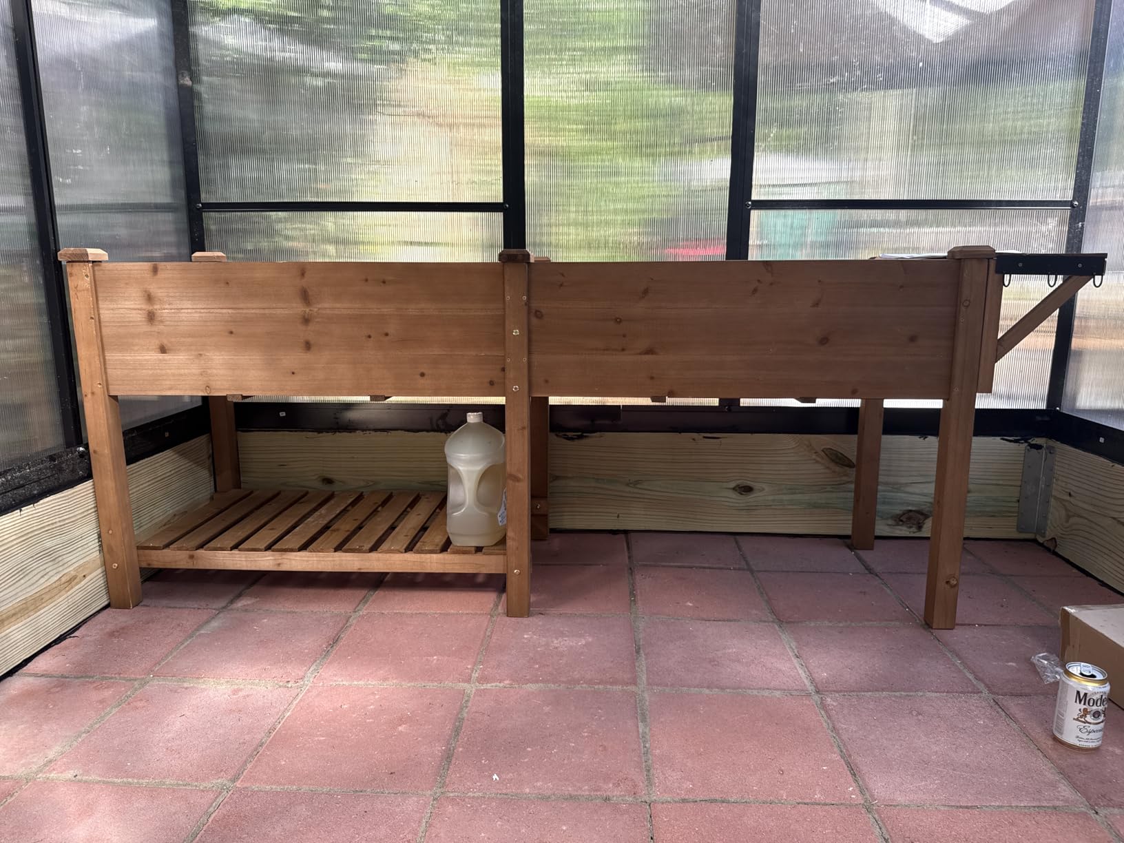 ketive Raised Garden Bed with Legs Outdoor,Elevated Garden Box,Storage Shelf, Protective Liner for Backyard,Patio,Balcony,80x23x30in (Brown) customer photo 1