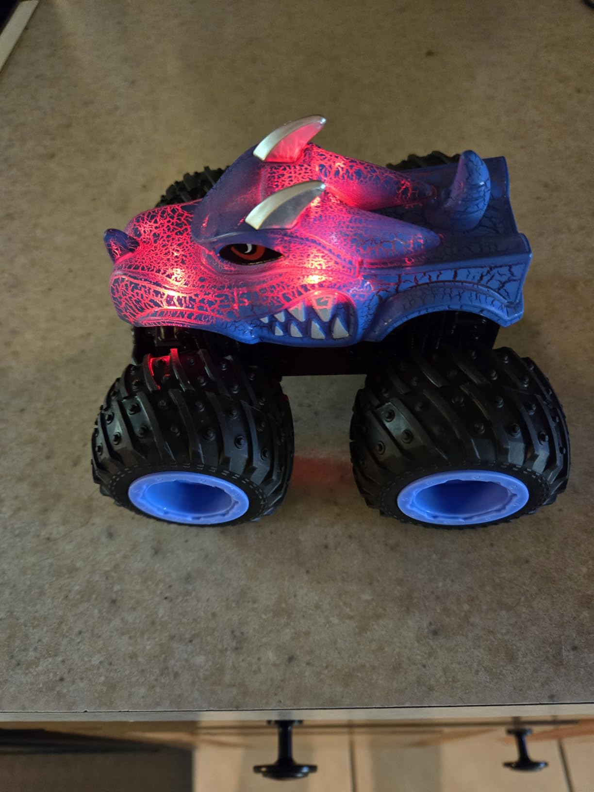 AUUGUU Remote Control Car, 2.4GHz Monster Trucks Toys with Light Spray, Birthday Gift for Kids 3 4 5 6 7 8, All Terrain RC Cars, Toys for Boys Girls 3+ Year Old customer photo 1
