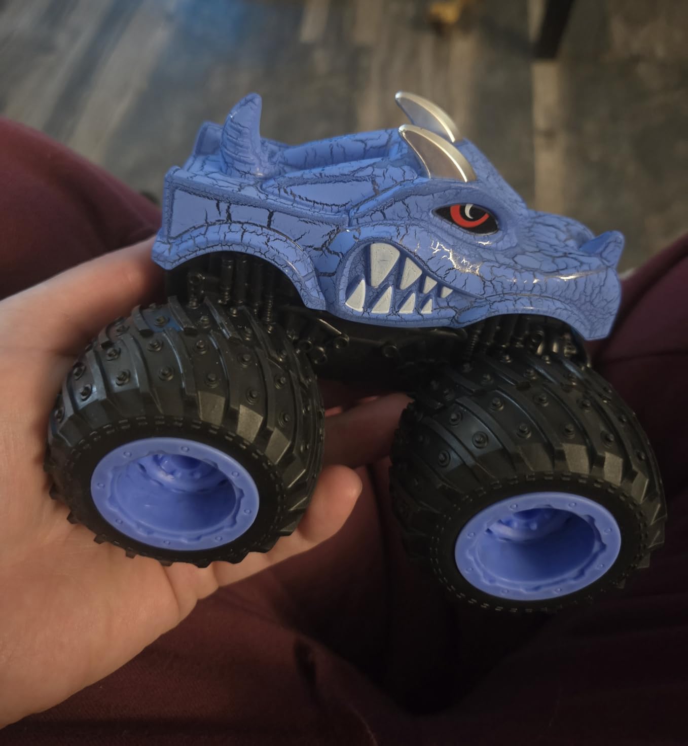 AUUGUU Remote Control Car, 2.4GHz Monster Trucks Toys with Light Spray, Birthday Gift for Kids 3 4 5 6 7 8, All Terrain RC Cars, Toys for Boys Girls 3+ Year Old customer photo 2