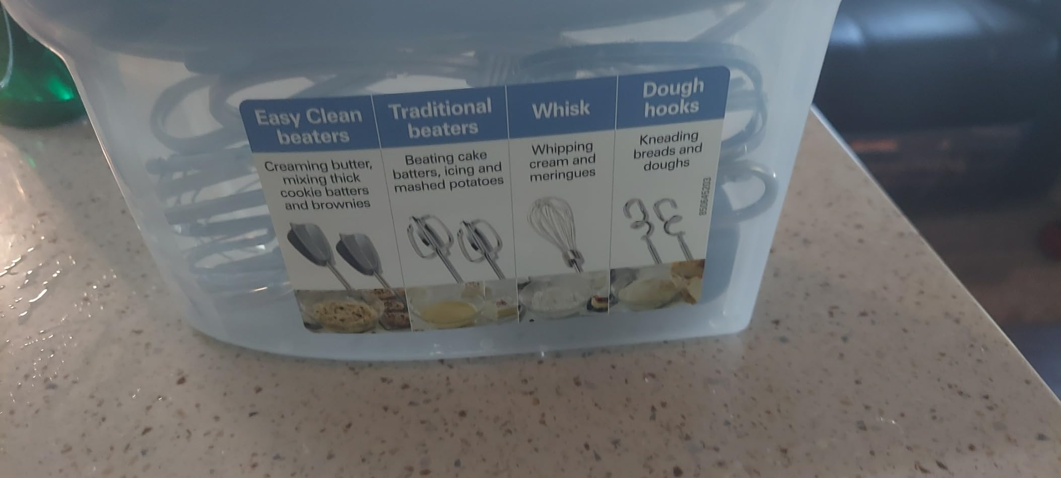 Hamilton Beach 6-Speed Electric Hand Mixer With Easy Clean Beaters | Traditional Beaters | Dough Hooks | Whisk | Snap-On Storage Case | 275 Watt Motor | Blue | 62677J customer photo 1