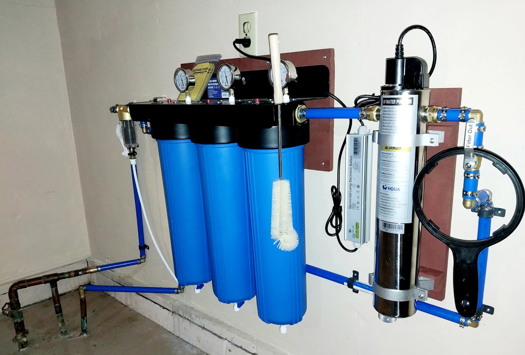 WF3-01 3-Stage Whole House Water Filtration System, Reduces Heavy Metals (Lead, Mercury, Arsenic, Cadmium, Chromium), Chlorine, Sediment, Odor, and VOC’s customer photo 1