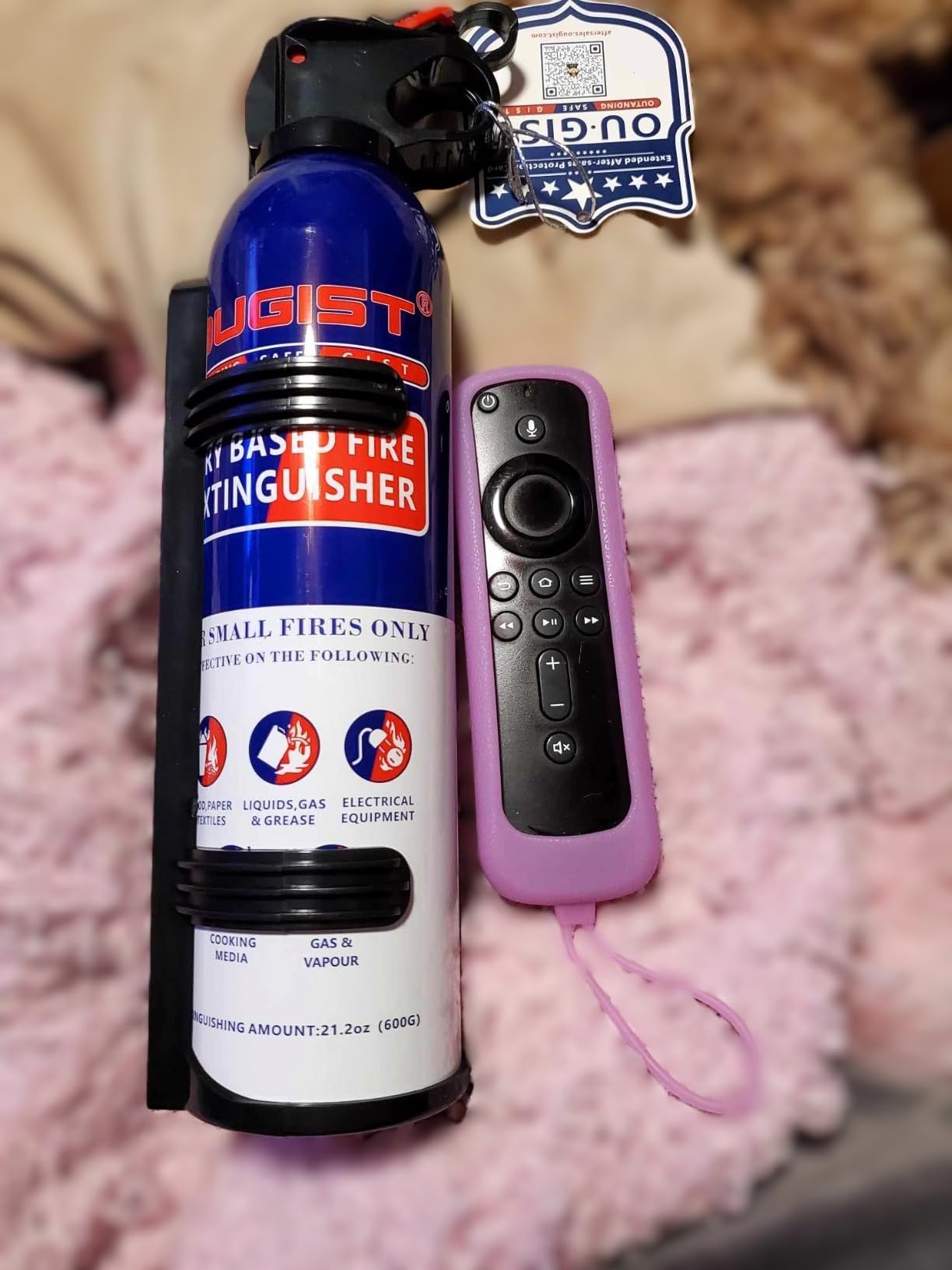 ABC Fire Extinguisher for Home & Vehicle - Portable Dry Chemical Fire Extinguisher | Grease & Electrical Fire Extinguisher for Kitchen, Car, Easy for All Ages to Use (2-Pack, 1.32lb Each) customer photo 2