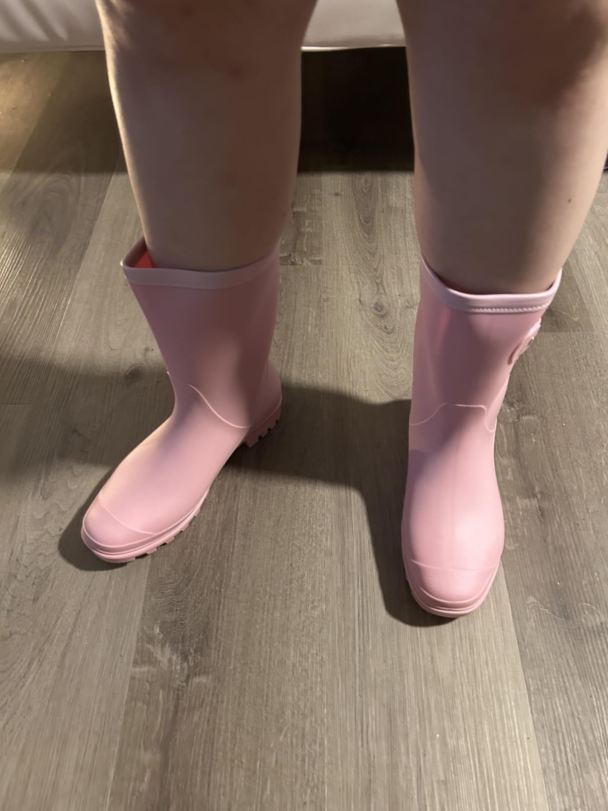 Women's Mid Calf Rain Boots Waterproof Fashion Garden Shoes Anti-slipping Rainboots For Women Comfortable Insole Light Rain Shoes customer photo 1