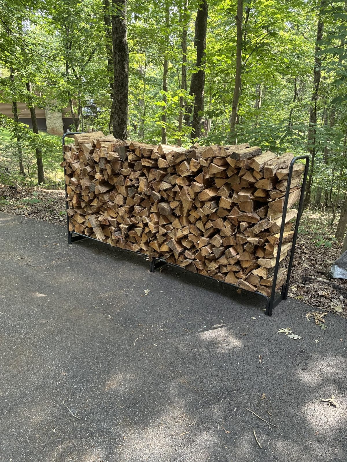 VIVOHOME 12 ft Heavy Duty Firewood Rack Outdoor with Cover, Black customer photo 1