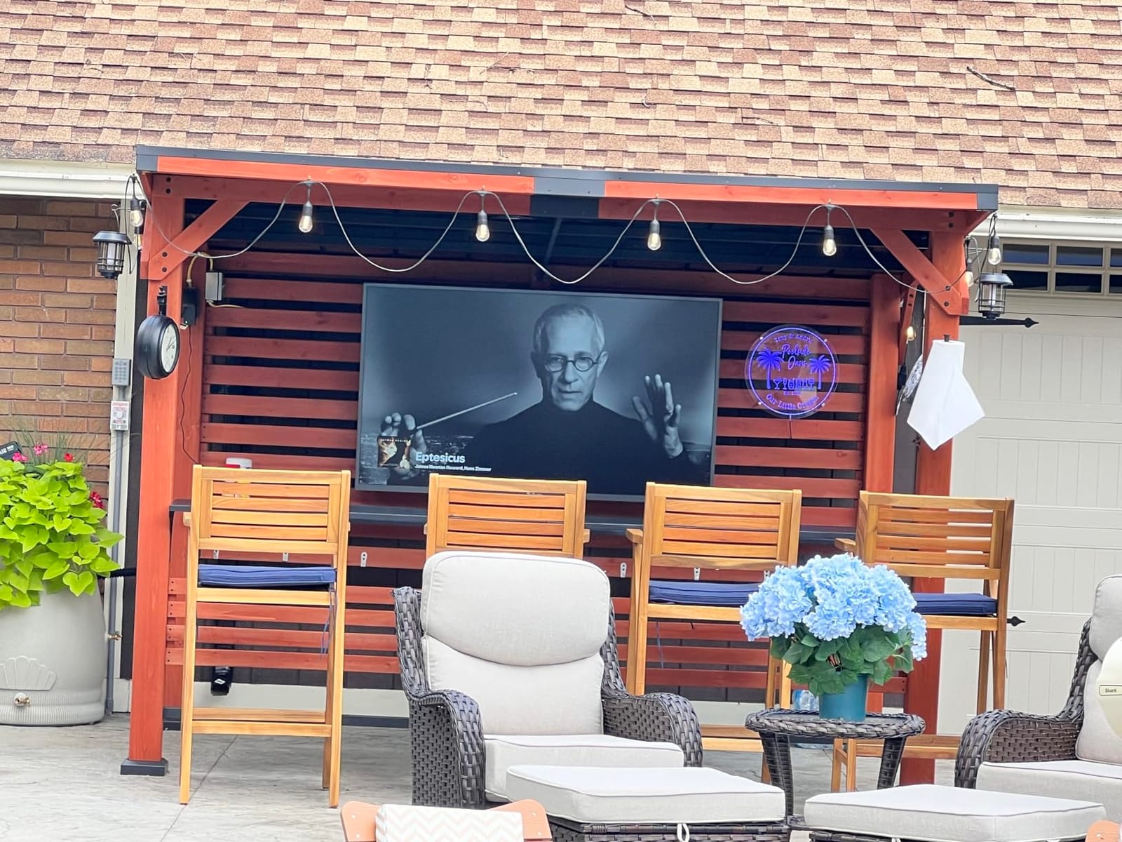 SYLVOX New 55” Outdoor TV, Anti-Glare 4K UHD HDR10, Dolby Atmos, Google TV customer photo 2