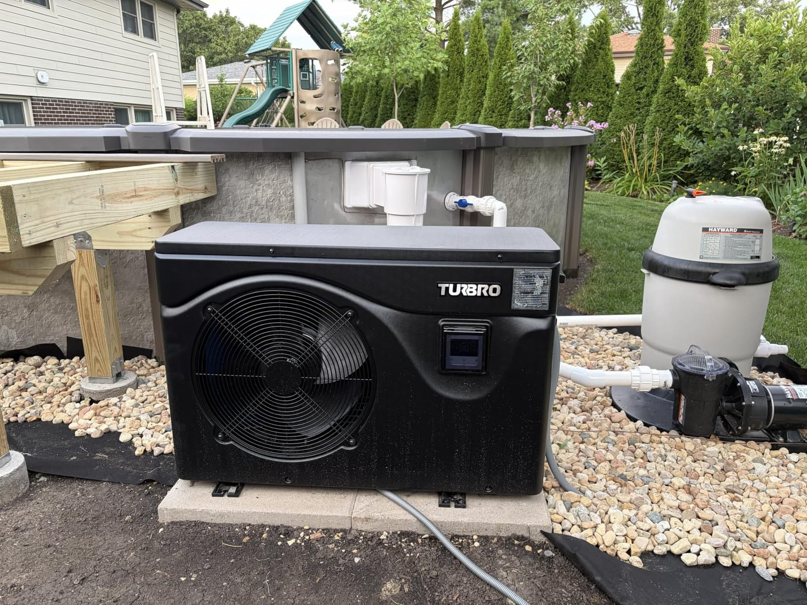TURBRO 50,000 BTU Inverter Pool Heater, Up to 15,000 Gallons, 220-240 V | WiFi Enabled, 15.90 COP, IPX4-Waterproof, Electric Swimming Pool Heat Pump for in and Above-Ground Pools, Beluga B50V customer photo 2