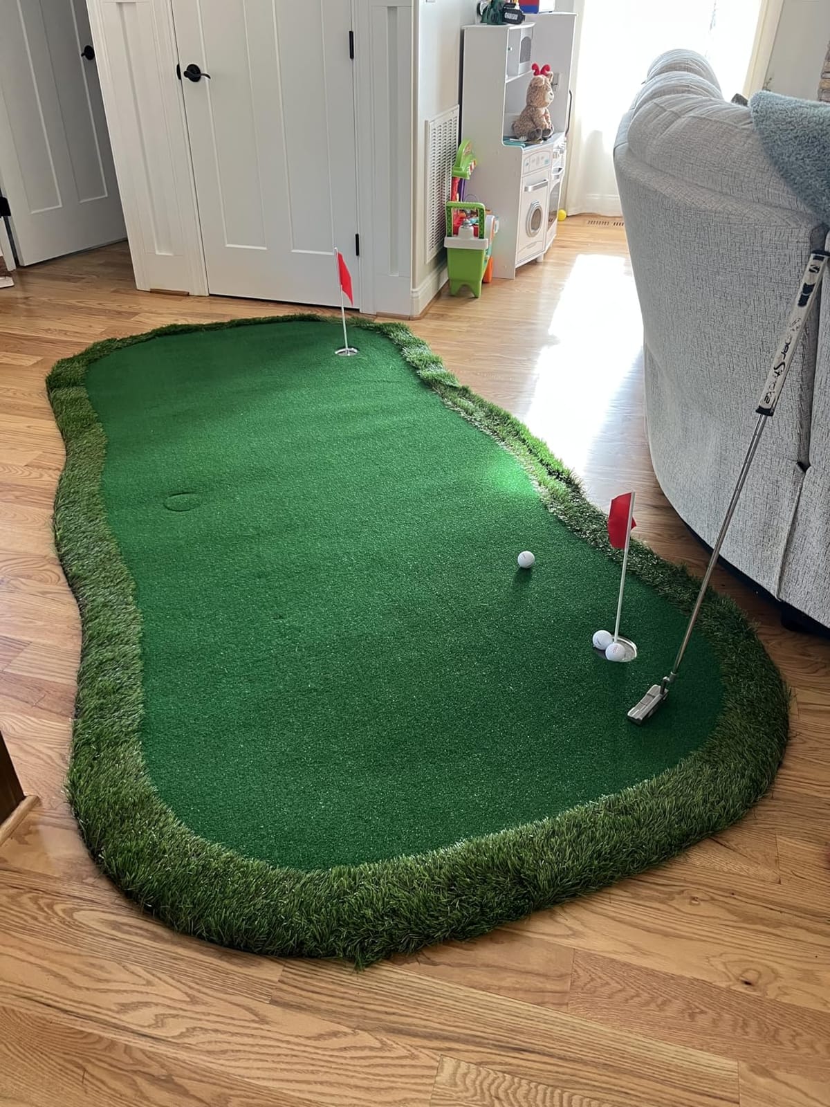 Golf Putting Green Indoor Outdoor Large Practice Putting Mat 5x10ft/5x12ft customer photo 2